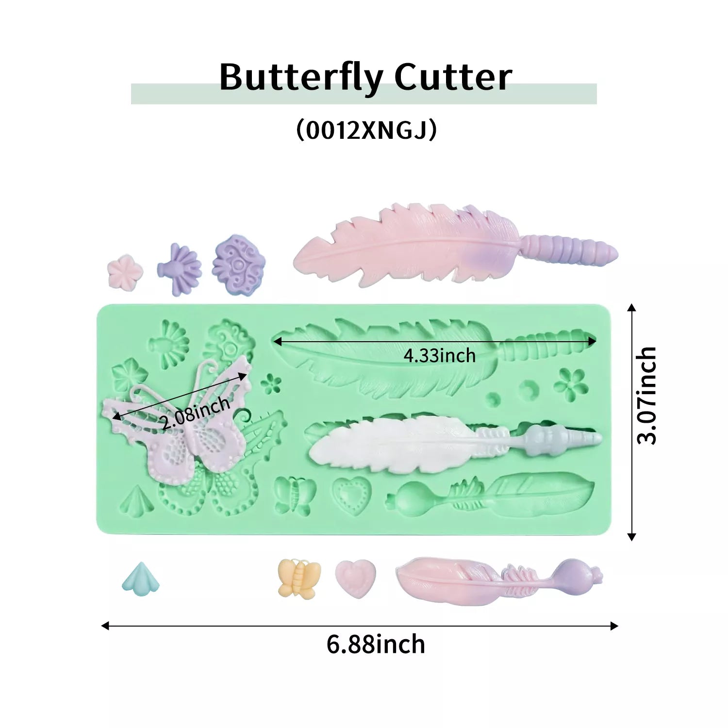 Body, Feathers, Butterfly, Lace Patterns Integrated Silicone Mold