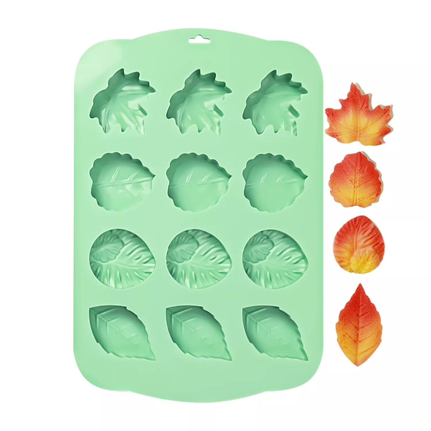 12-Cavity Maple Leaf Silicone Mold