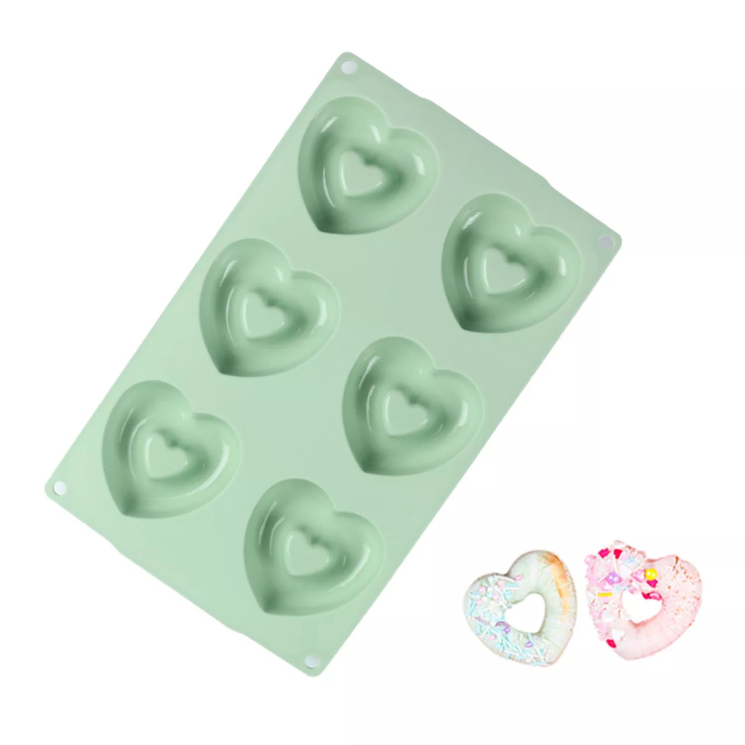 Silicone Heart Donut Pan