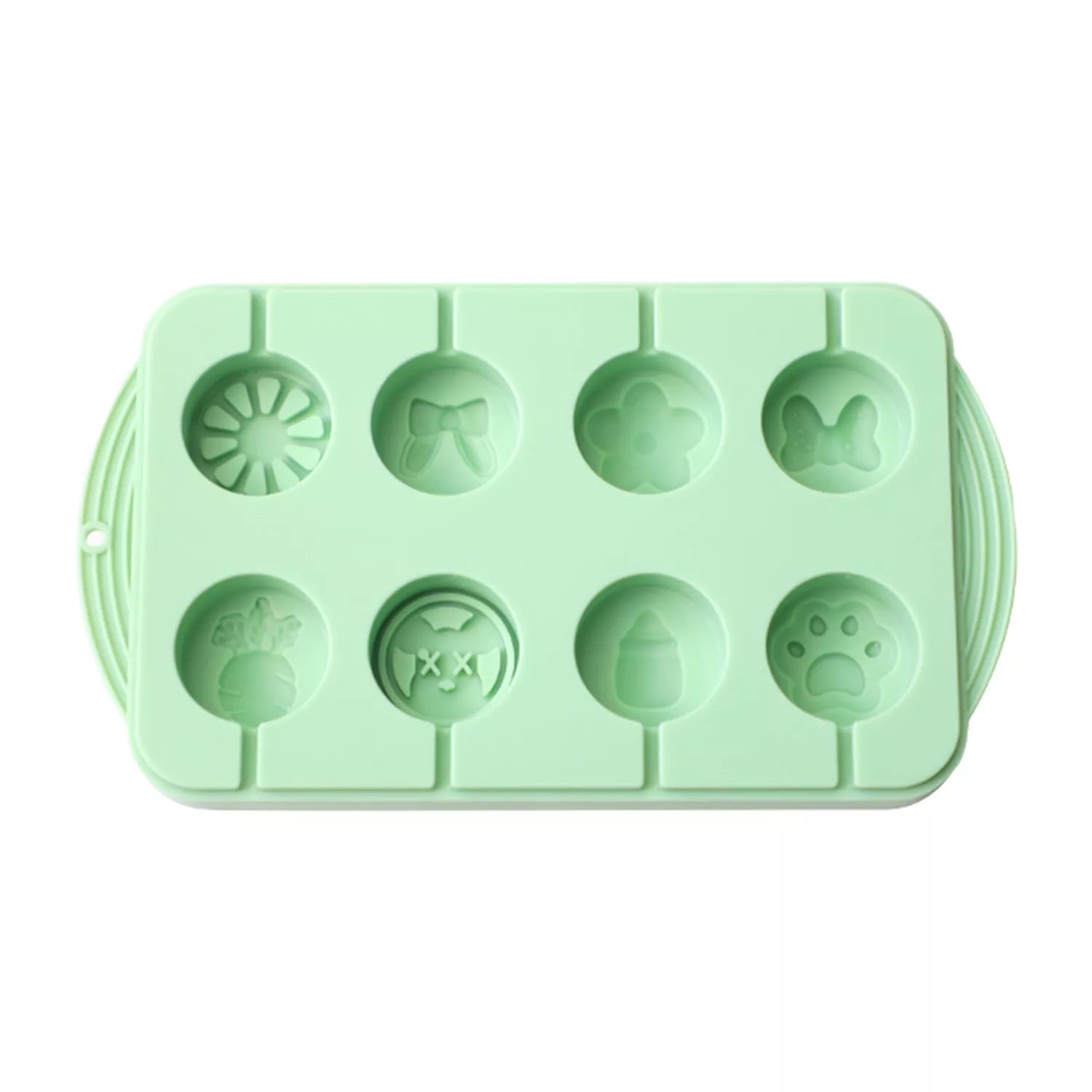 6-Cavity Circular Lollipop Silicone Mold