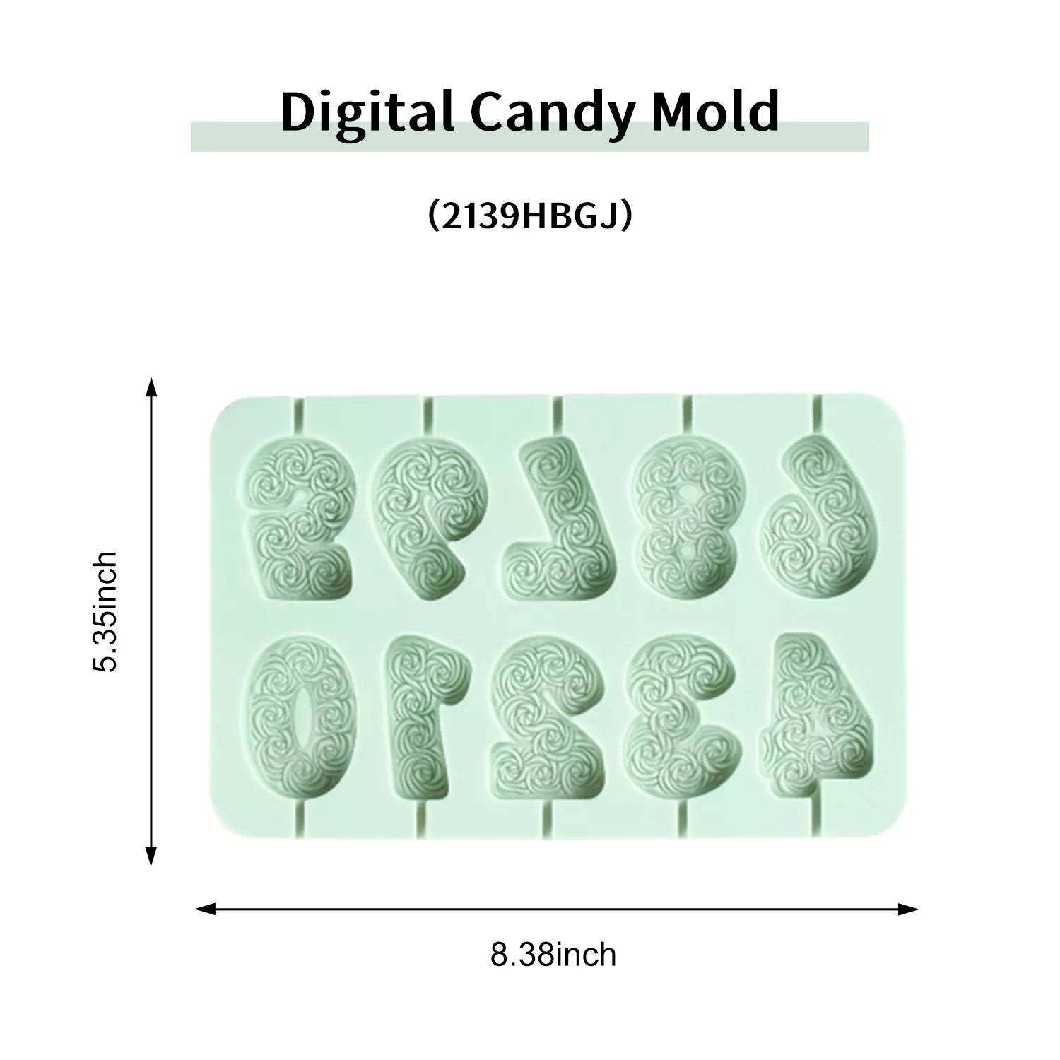Number Lollipop Silicone Mold