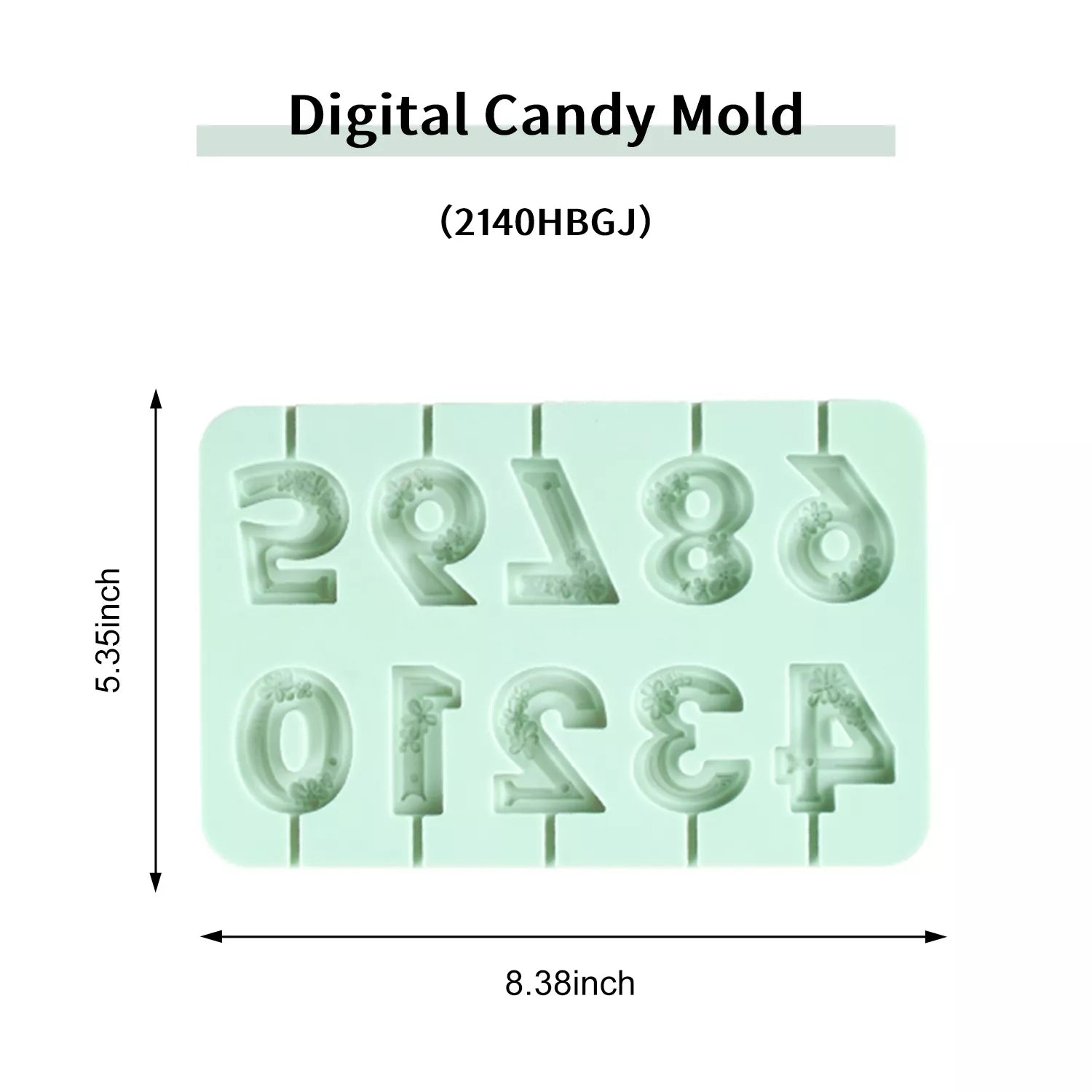 Number Lollipop Silicone Mold