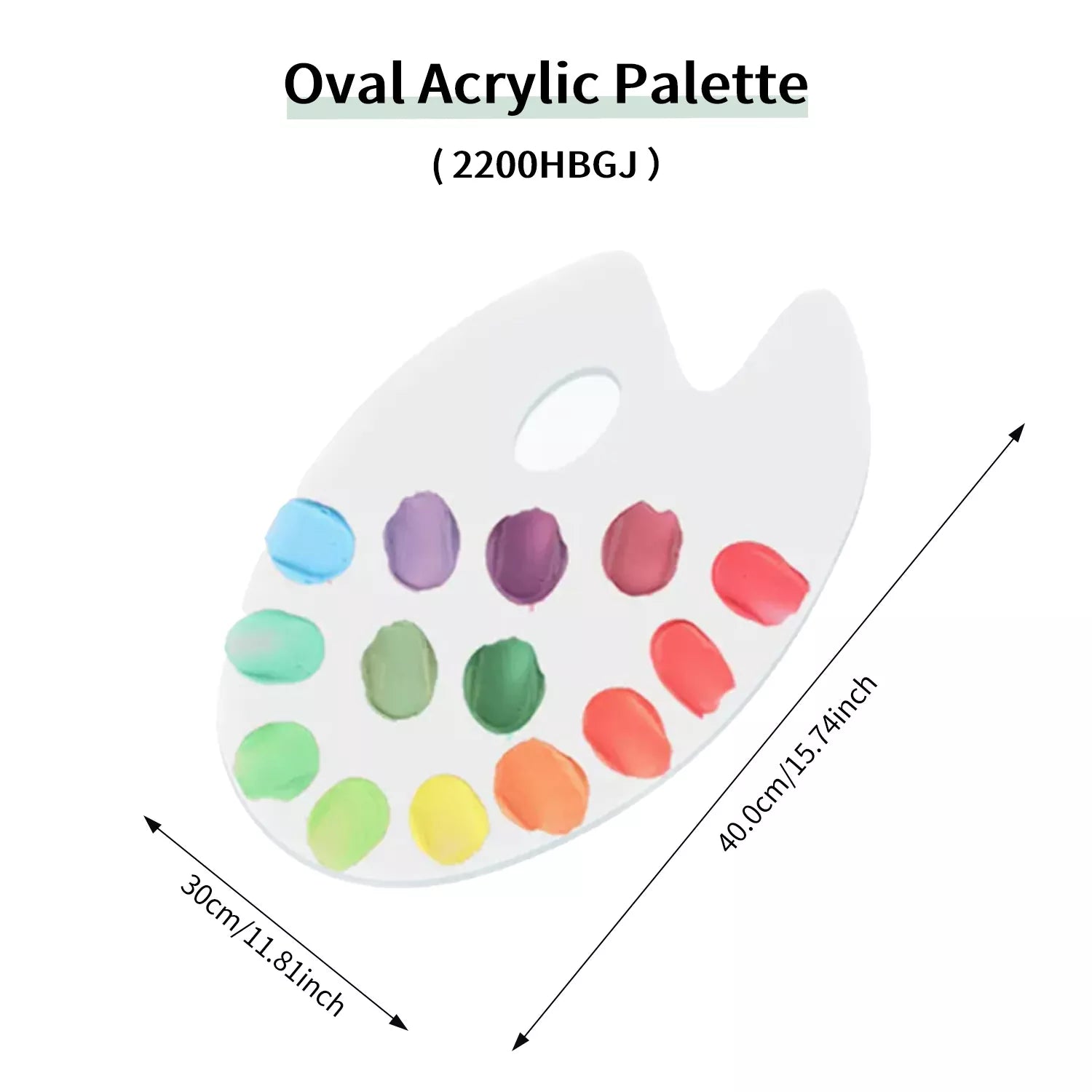 Oval Acrylic Palette