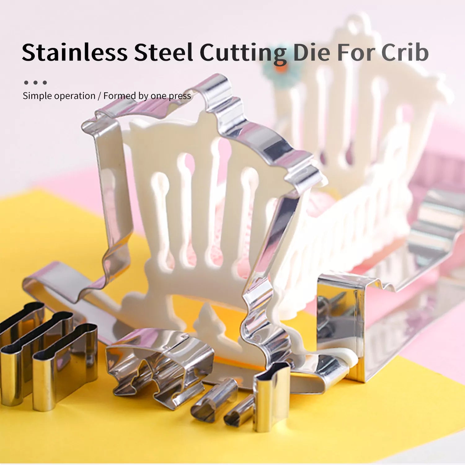 Crib-Shaped Fondant Cutter