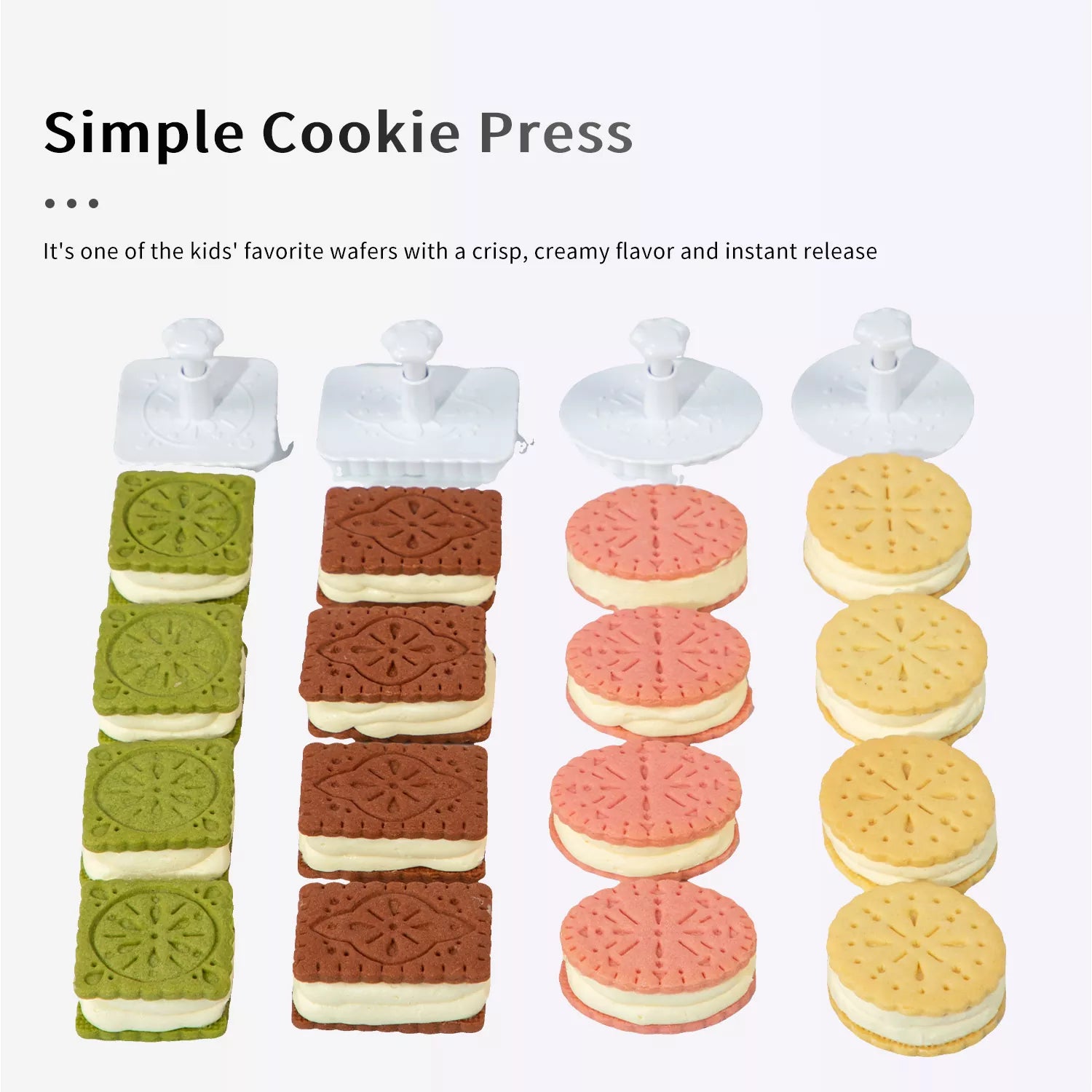 Waffle 4-Piece Cutter And Embossing Mold
