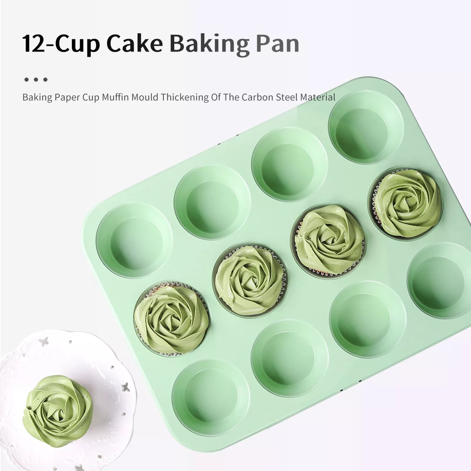 12-Cup Cake Carbon Steel Baking Pan