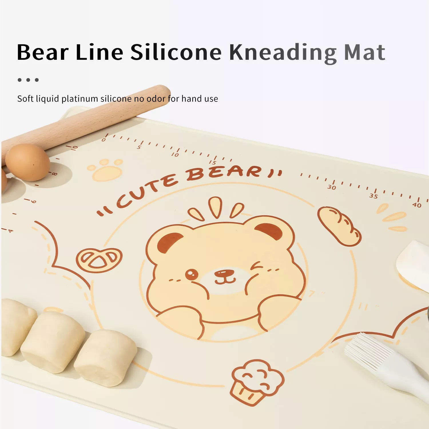 Bear Theme Kitchen Dough Mat