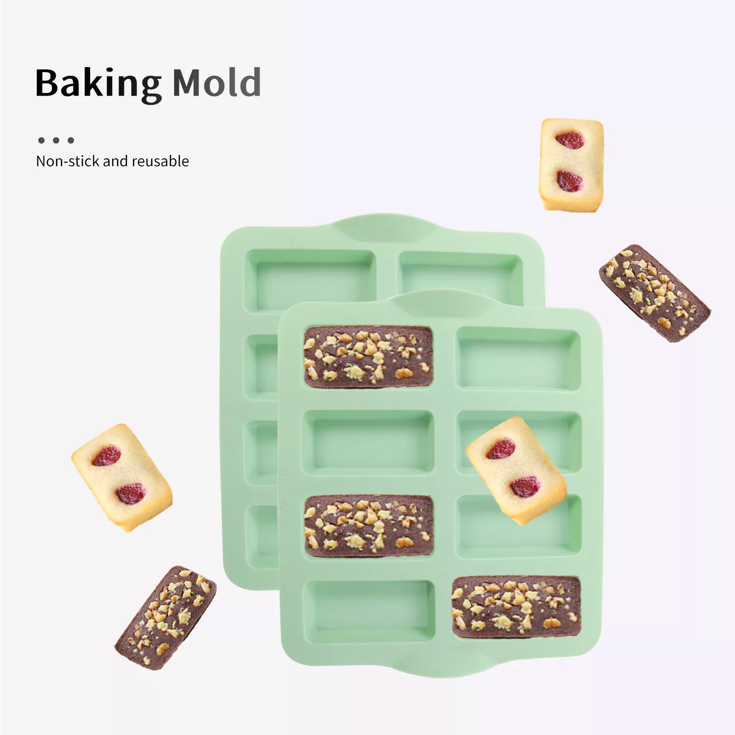 8 Cavities Rectangle Cake Mold