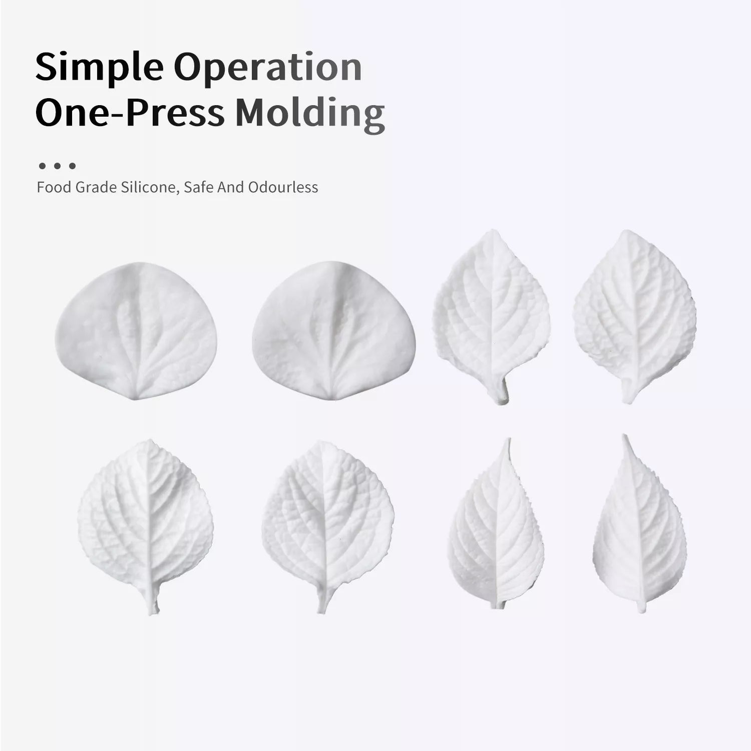 Realistic Hydrangea and Leaf Sugar Paste Cutting And Embossing Silicone Mold Set