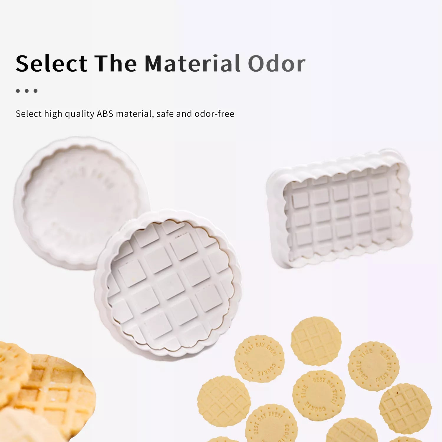 Waffle 4-Piece Cutter And Embossing Mold