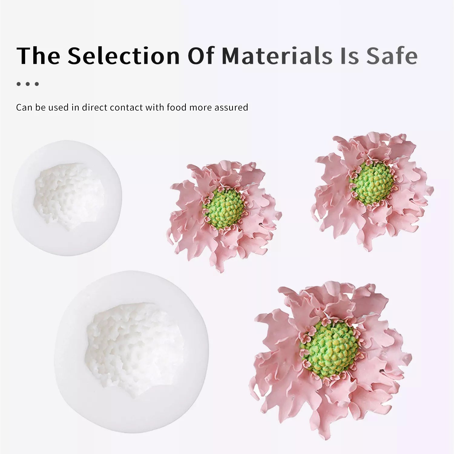 Realistic Brunnera Sugar Paste Cutting And Embossing Silicone Mold Set