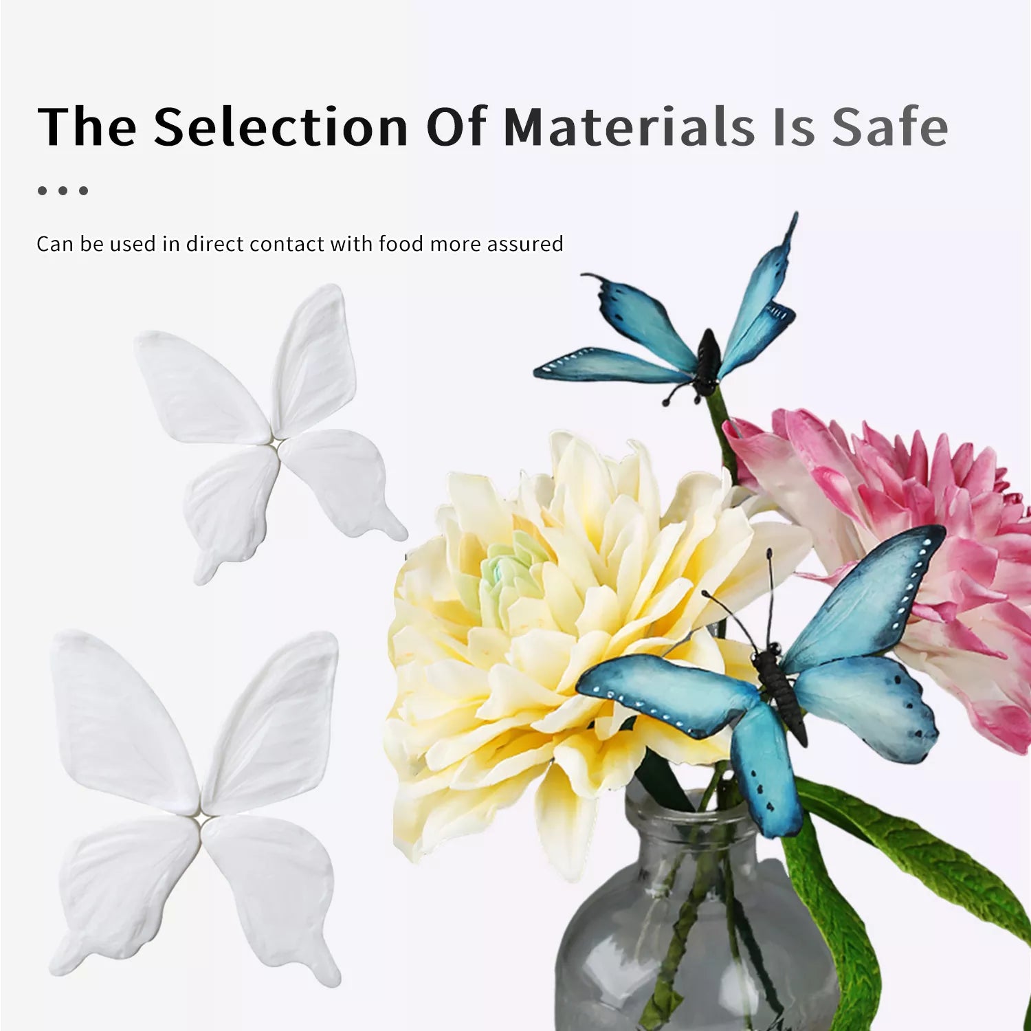 Realistic Butterfly Sugar Paste Cutting And Embossing Silicone Mold Set