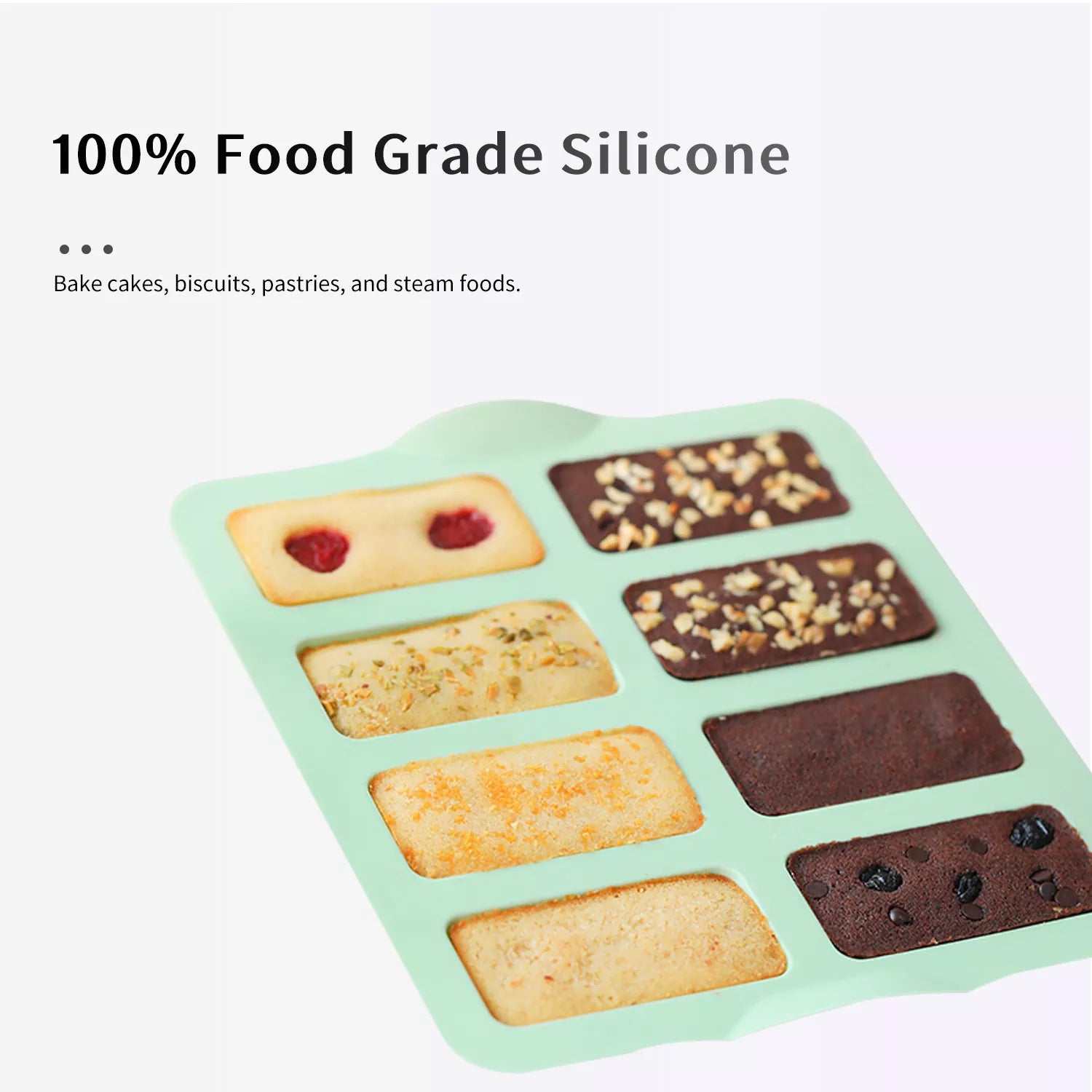 8 Cavities Rectangle Cake Mold