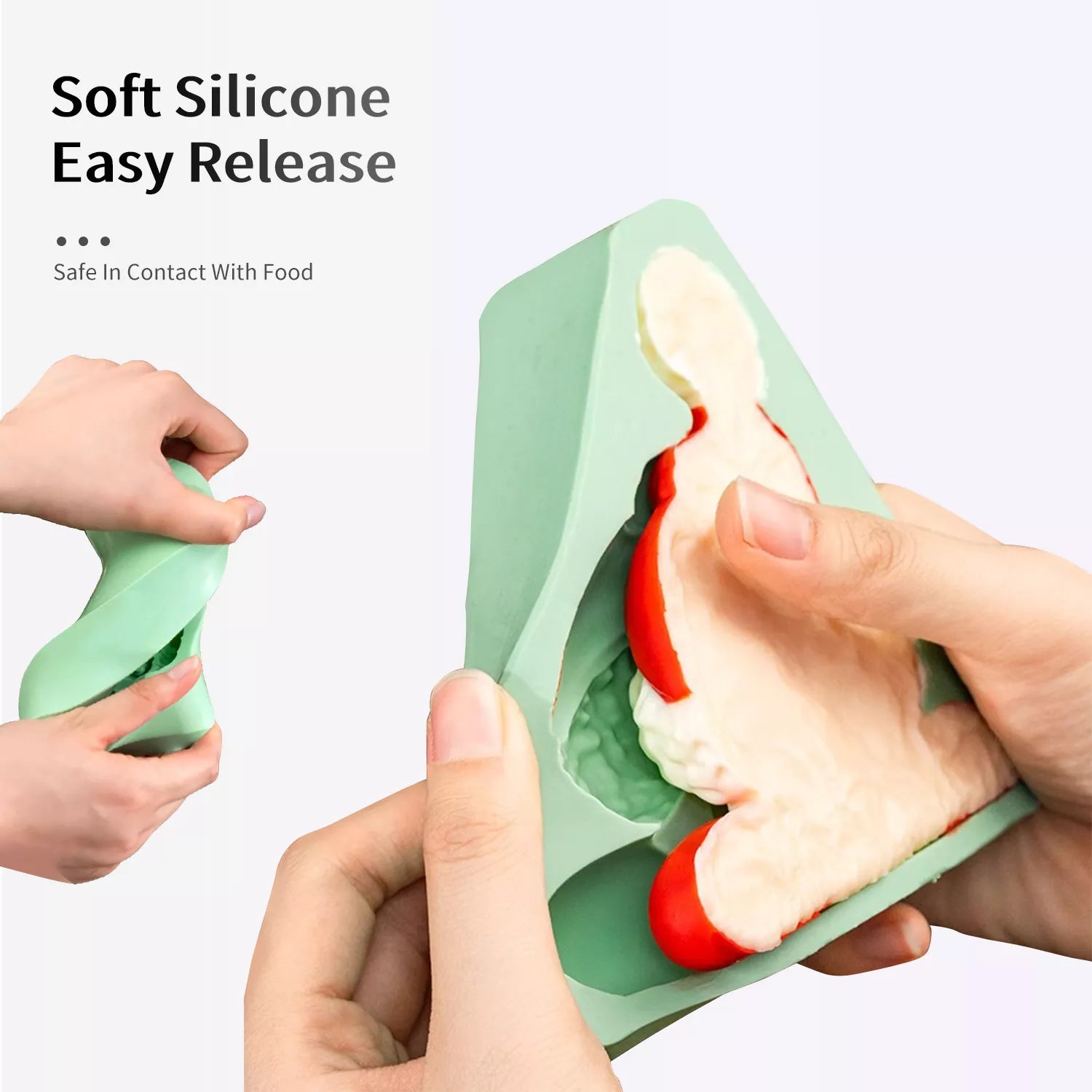 Christmas Theme Santa Claus, Antlers, Snowman Silicone Mold