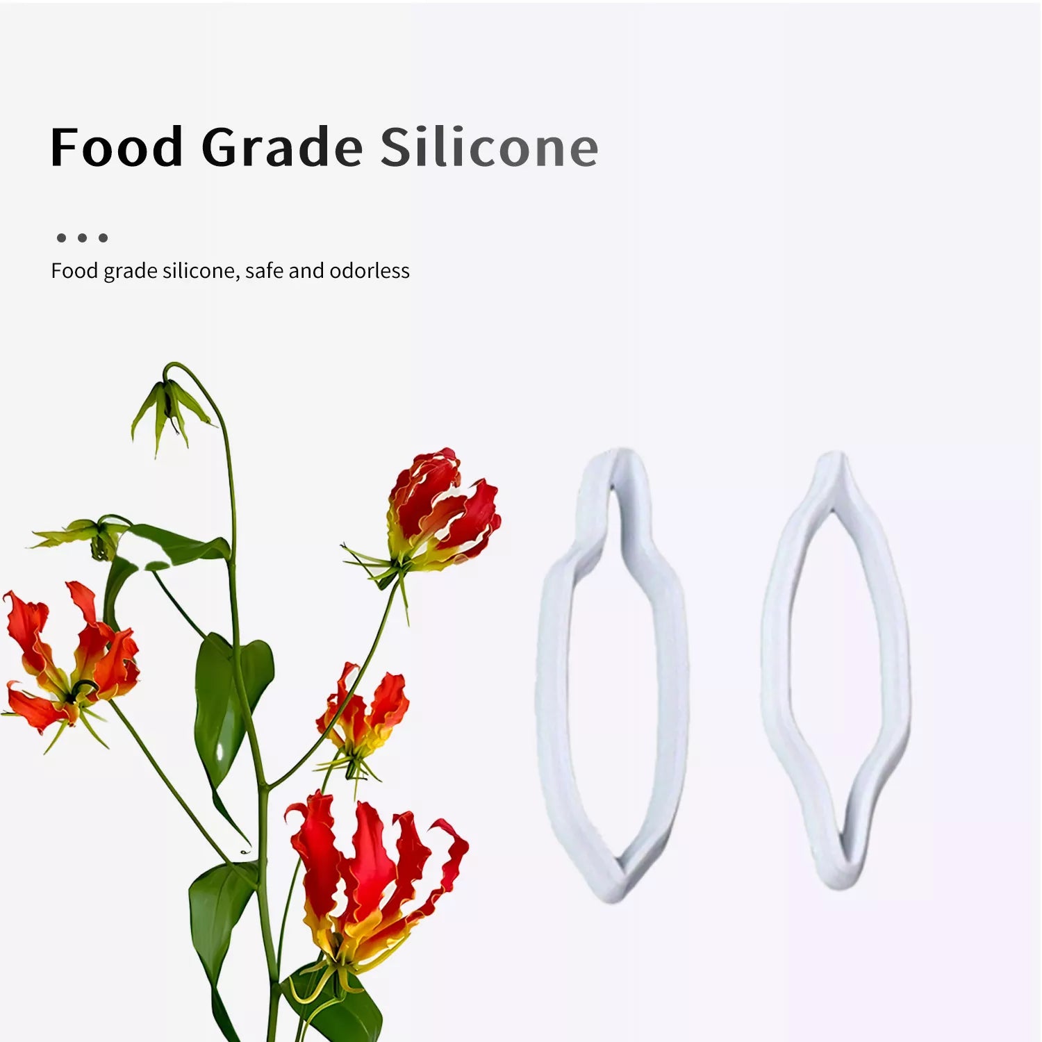 Realistic Gloriosa Lily Sugar Paste Cutting And Embossing Silicone Mold Set