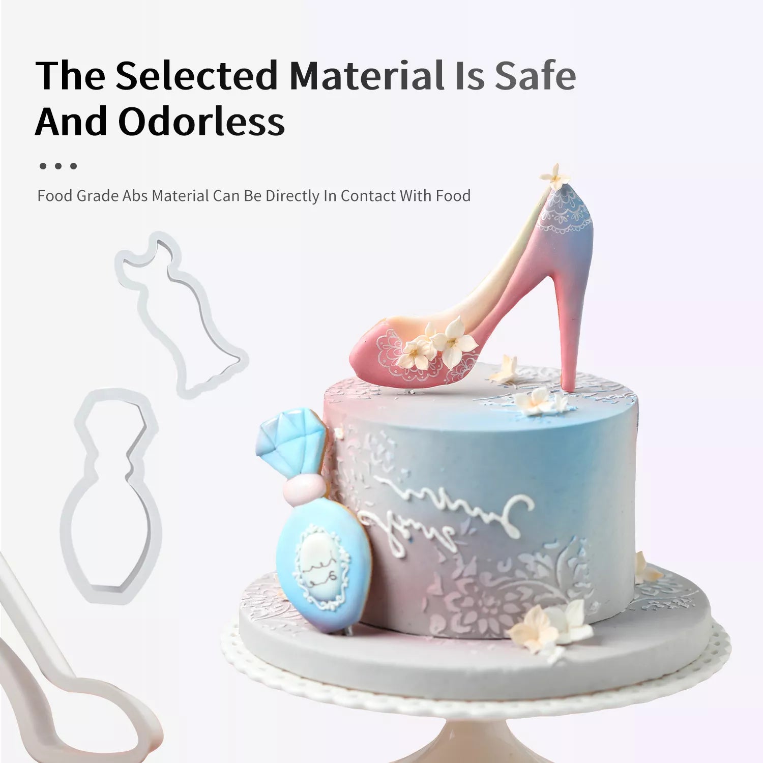 Skirt, High-Heeled Shoes, Handbag Cutting Mold Set