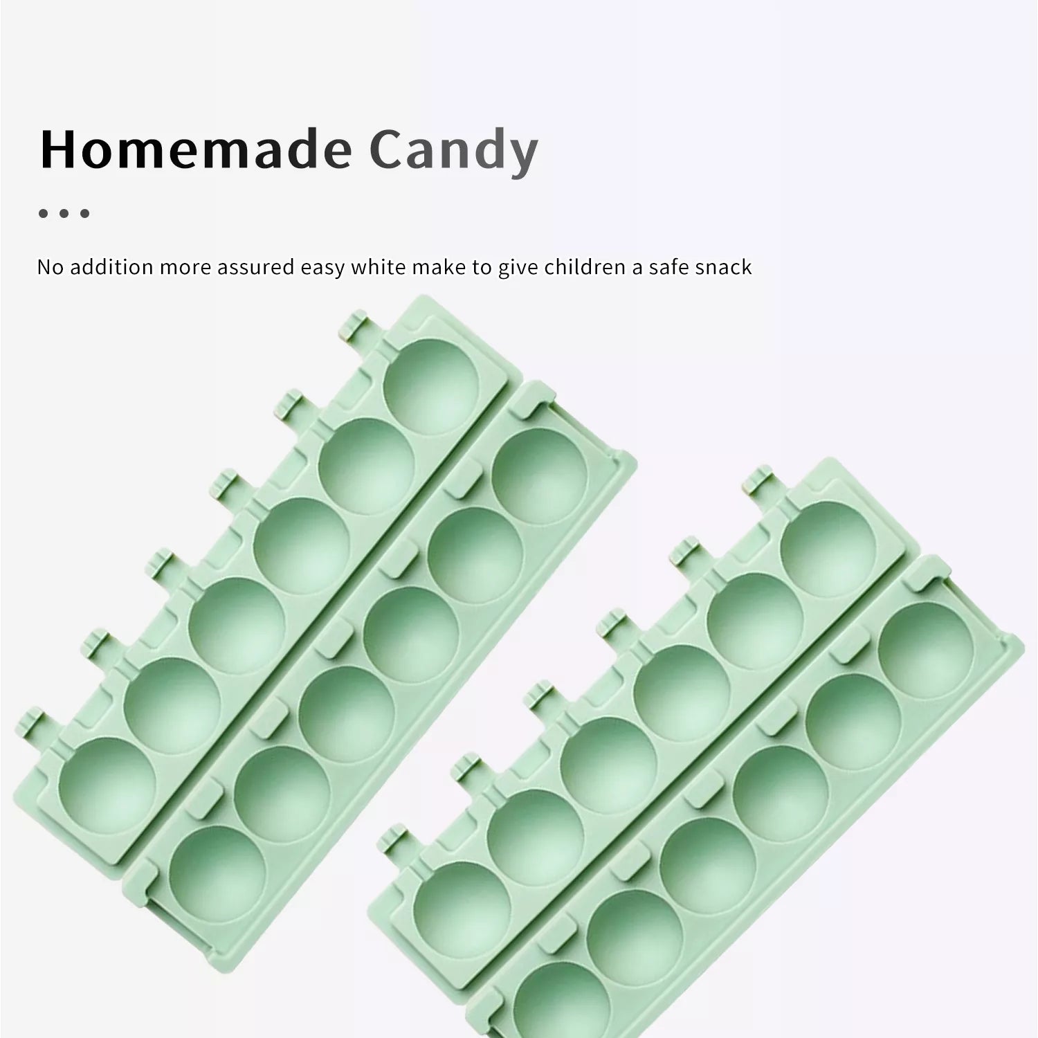6-Cavity Round Ball Lollipop Silicone Mold