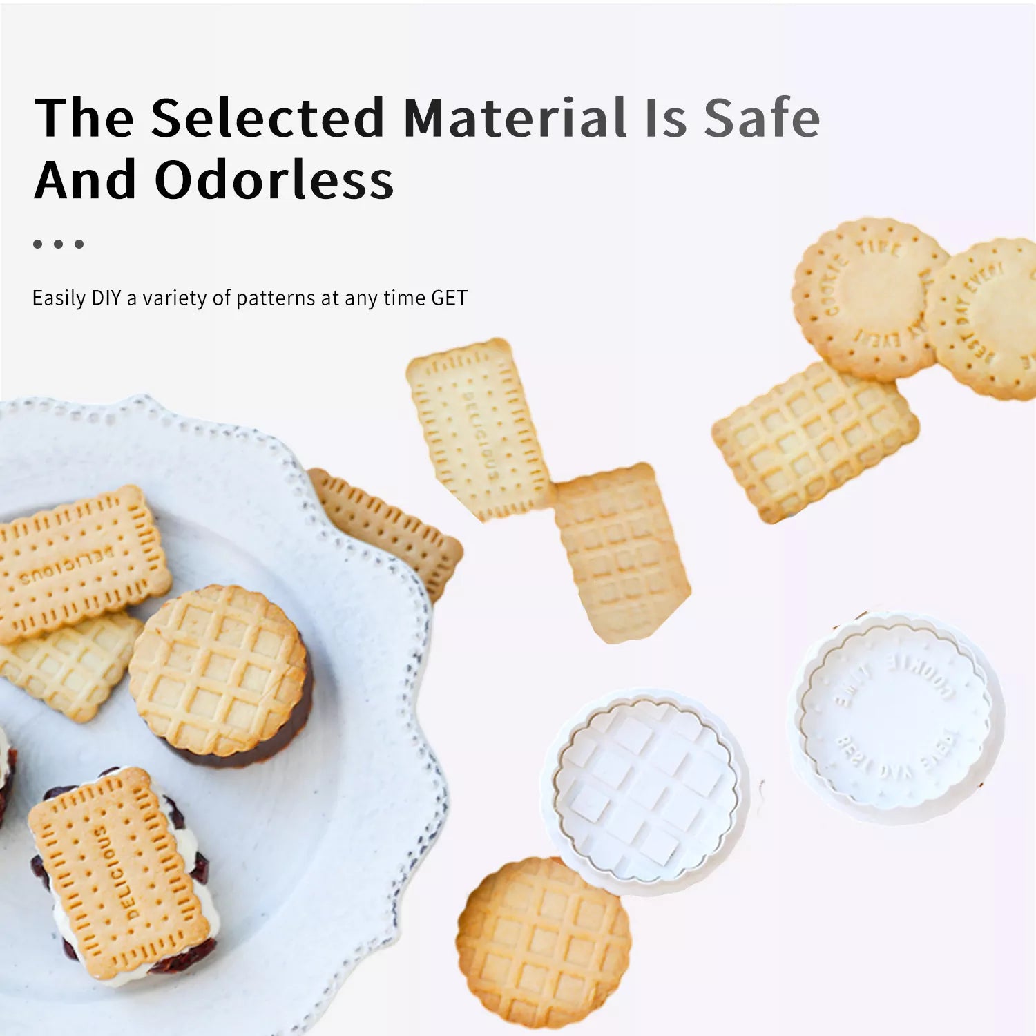Waffle 4-Piece Cutter And Embossing Mold