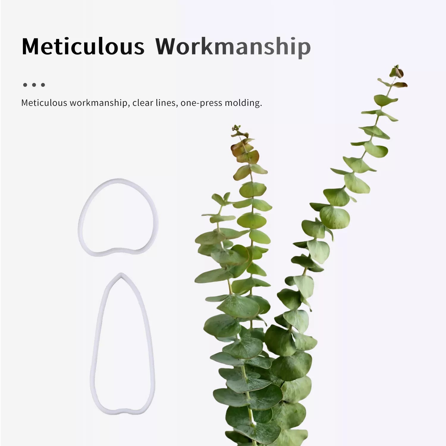 Realistic Eucalyptus Leaf Sugar Paste Cutting And Embossing Silicone Mold Set