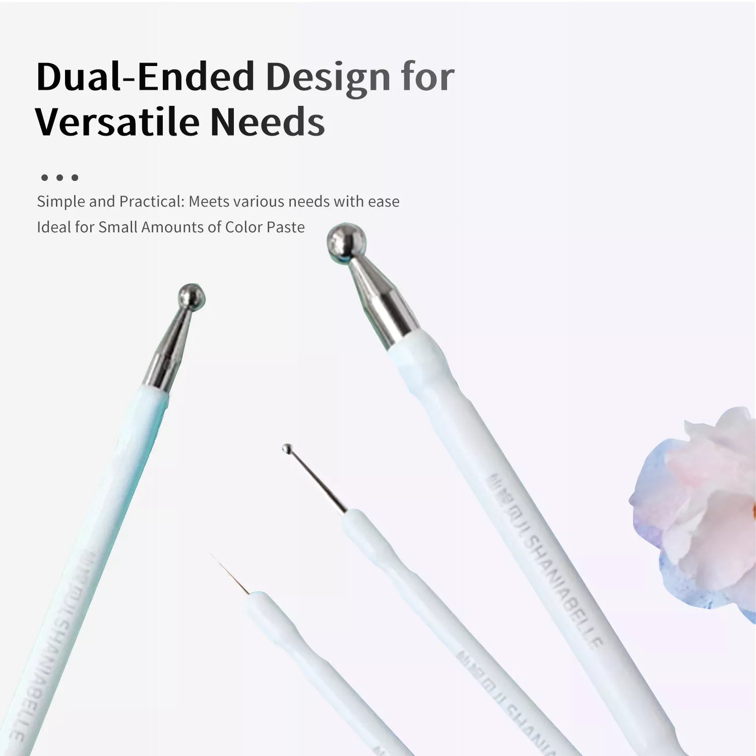 White Stainless Steel Ball Cutter Set of 4
