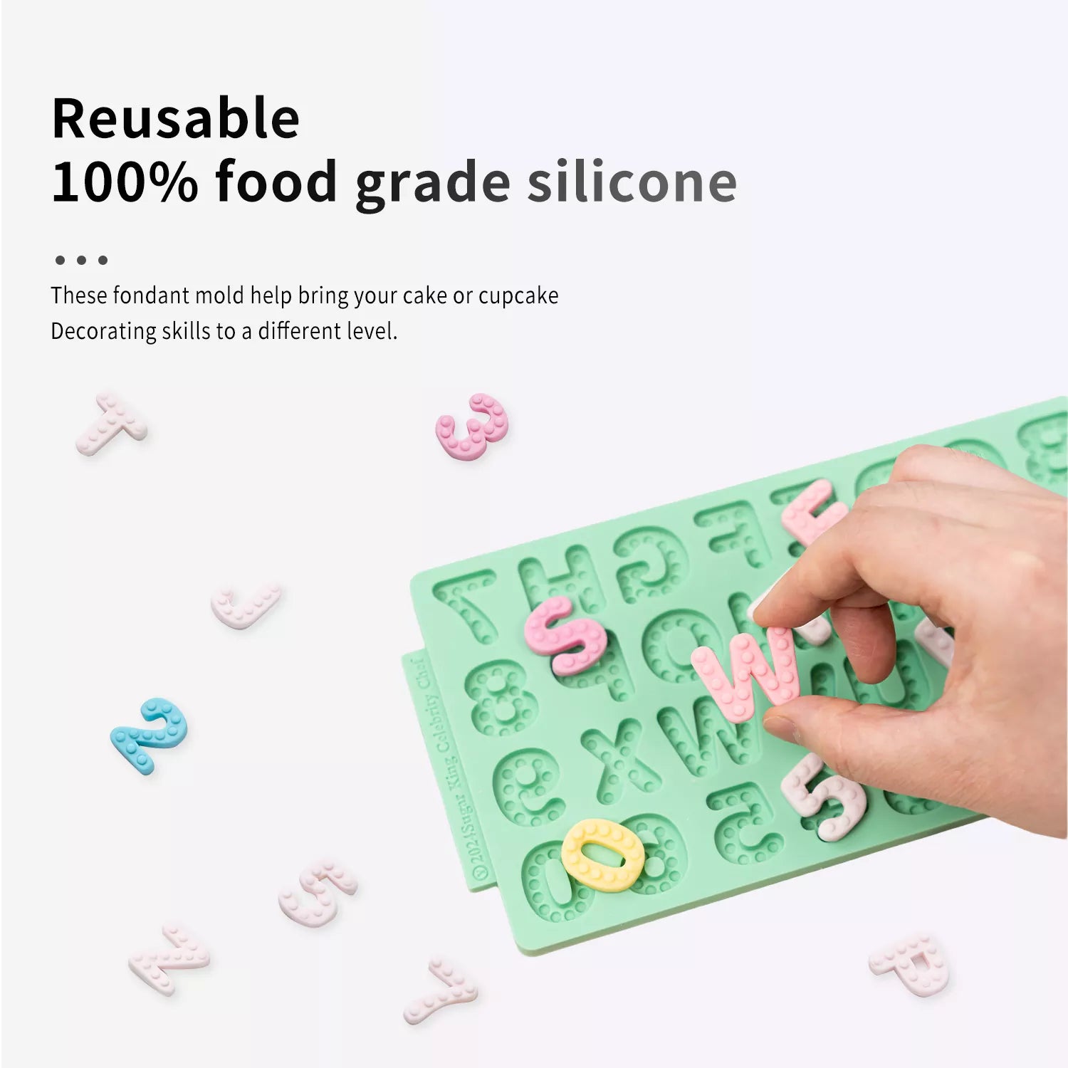 0-9 Numbers and A-Z Letters Silicone Mold