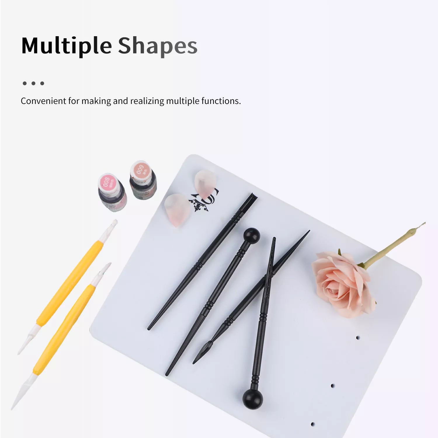 Flower Rolling Rod and Shaping Knife Set