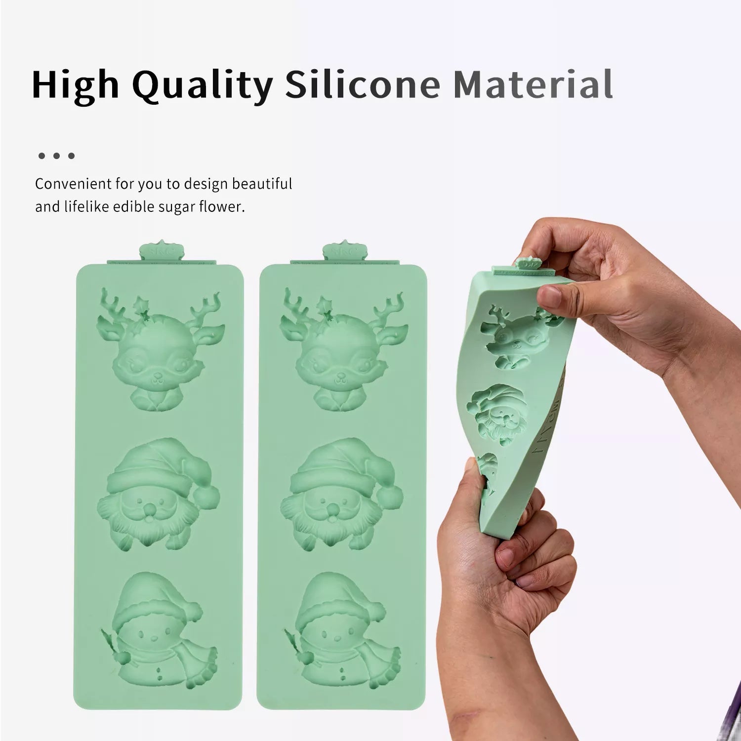 Cartoon Snowman and Deer Silicone Mold