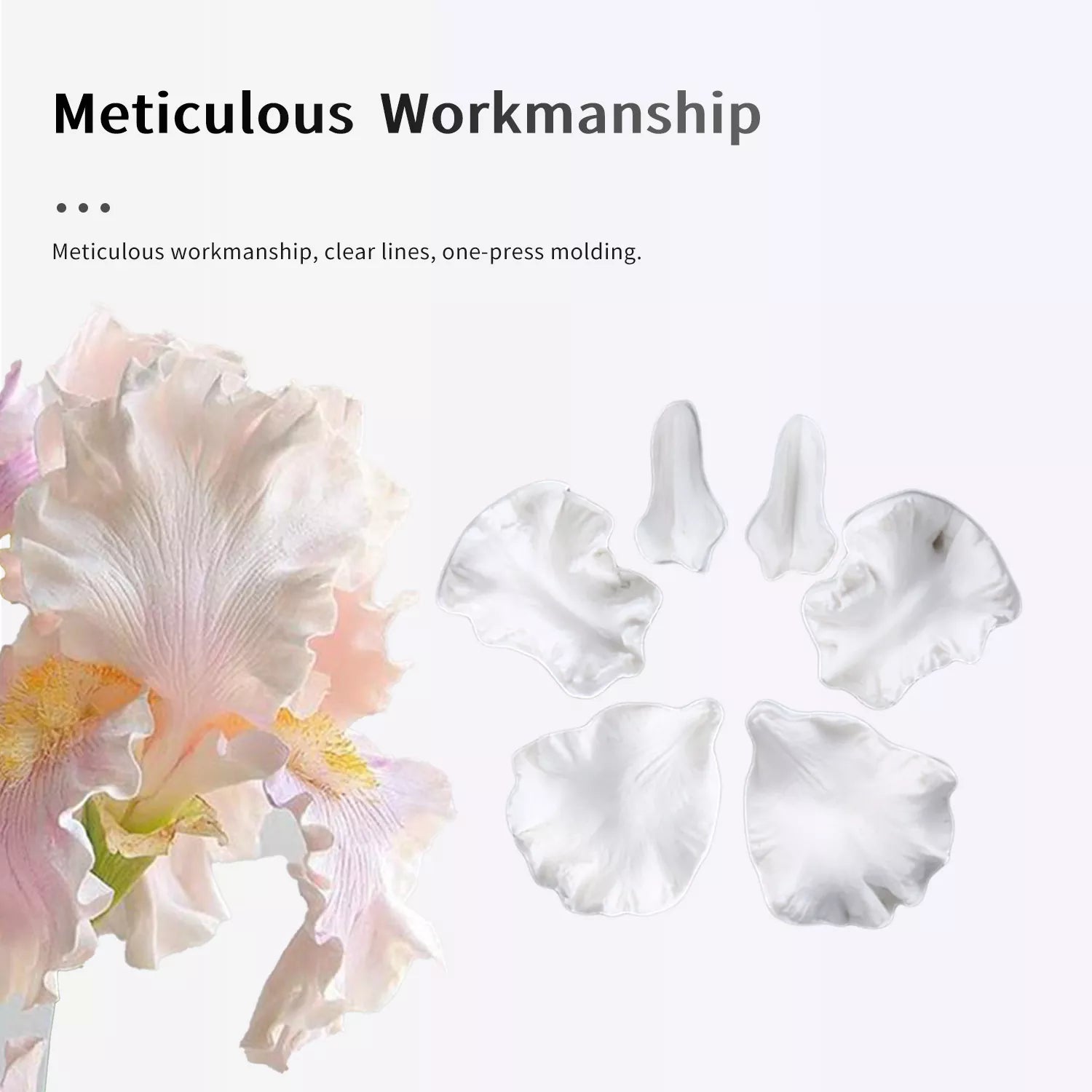 Realistic Bearded Iris and Dutchman's Breeches Sugar Paste Cutting And Embossing Silicone Mold Set