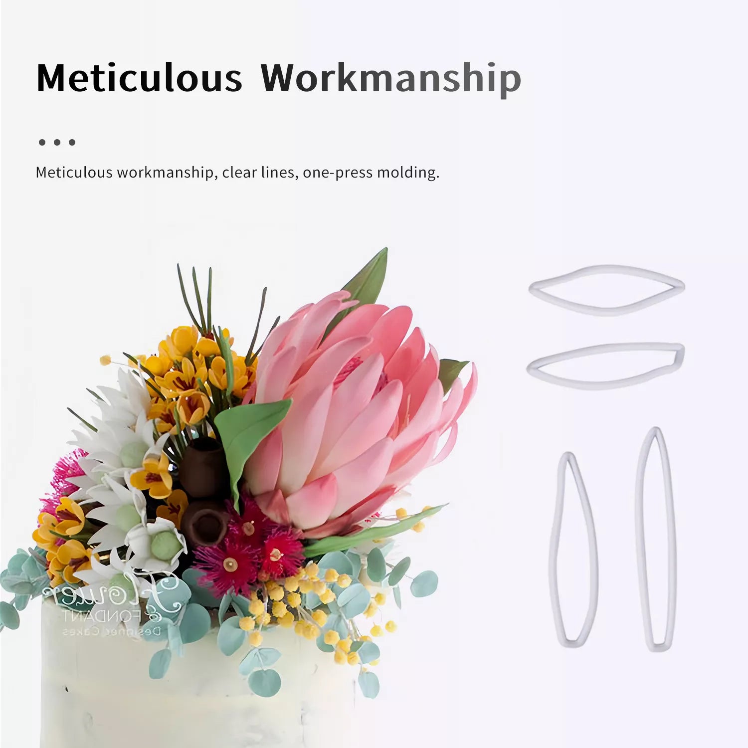 Realistic Protea Sugar Paste Cutting And Embossing Silicone Mold Set