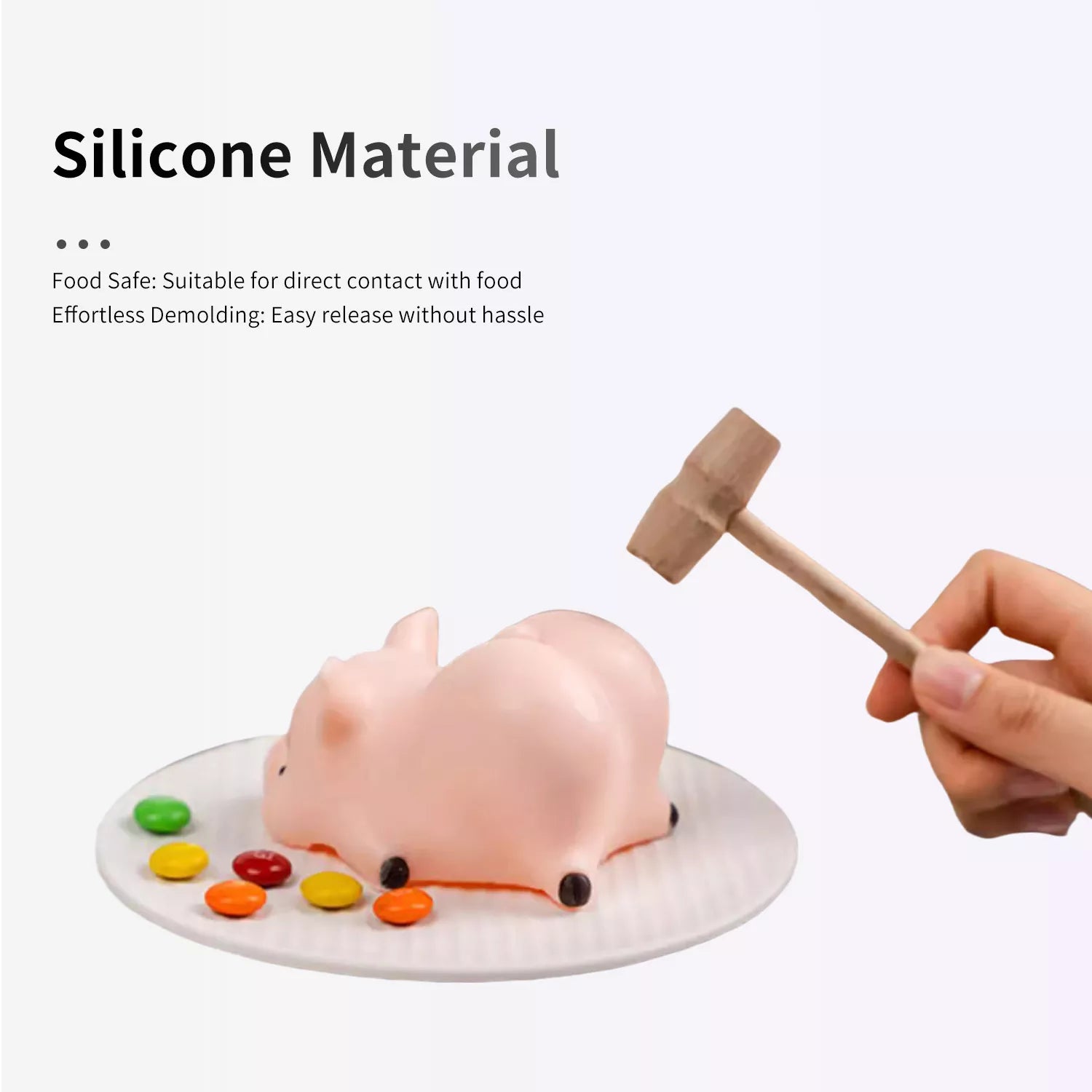 Piggy Knock-Knock Silicone Mold