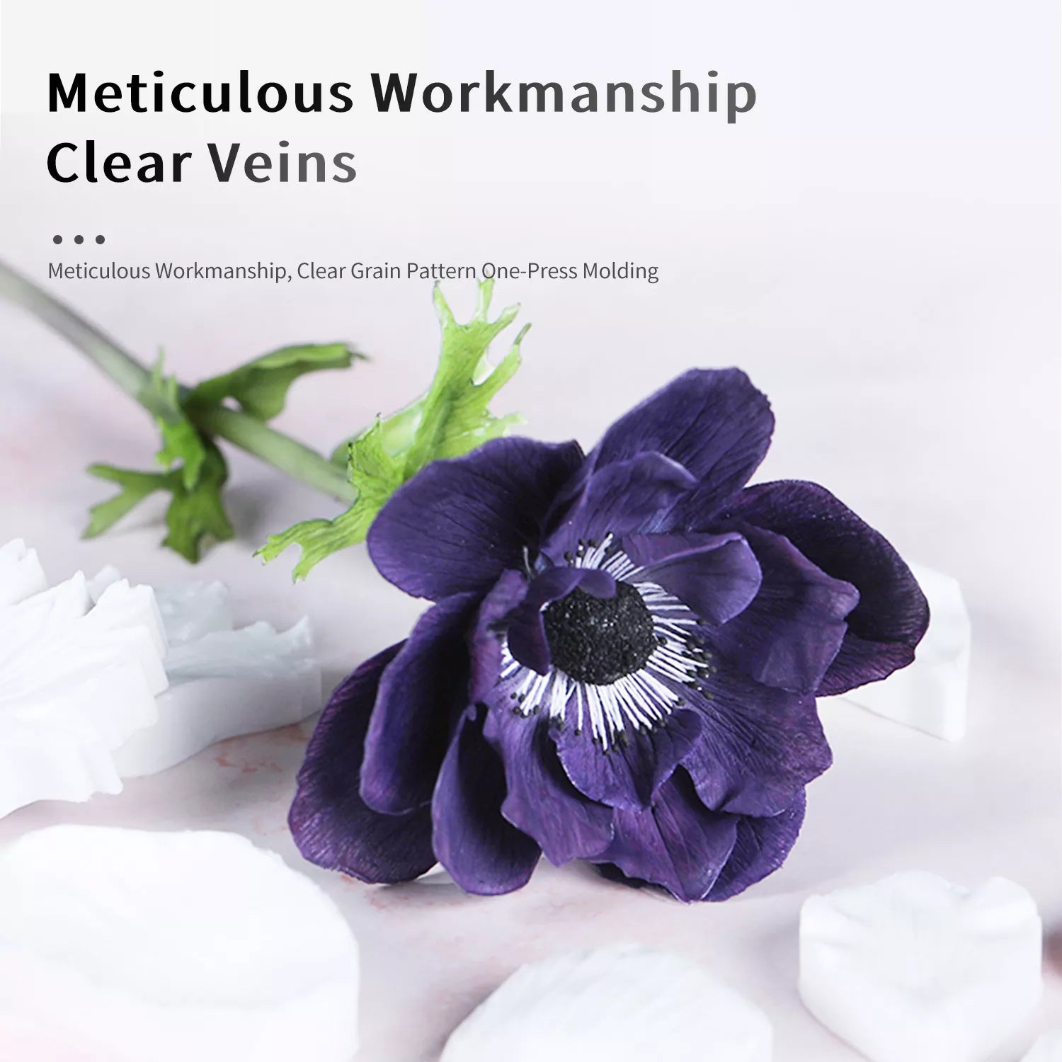 Realistic Anemone Sugar Paste Cutting And Embossing Silicone Mold Set