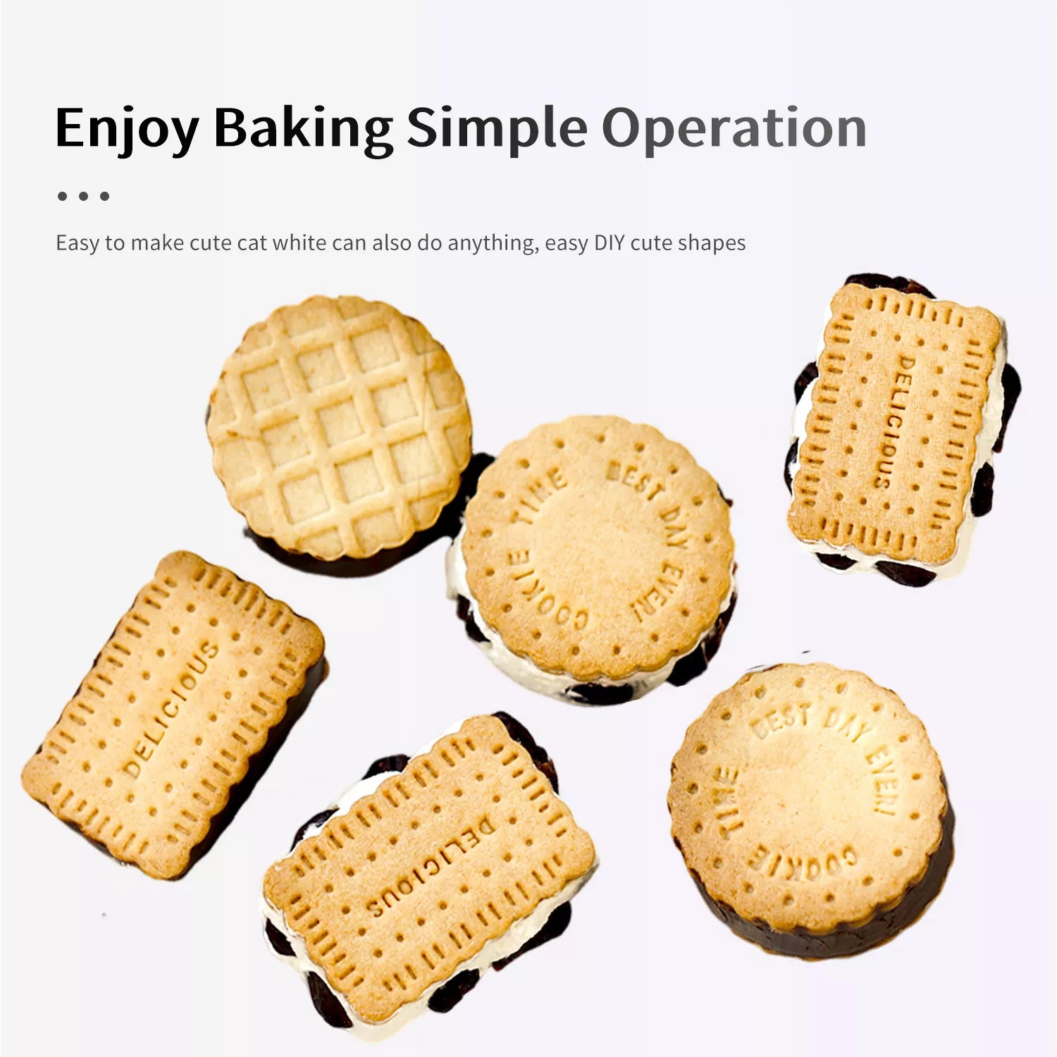 Waffle 4-Piece Cutter And Embossing Mold