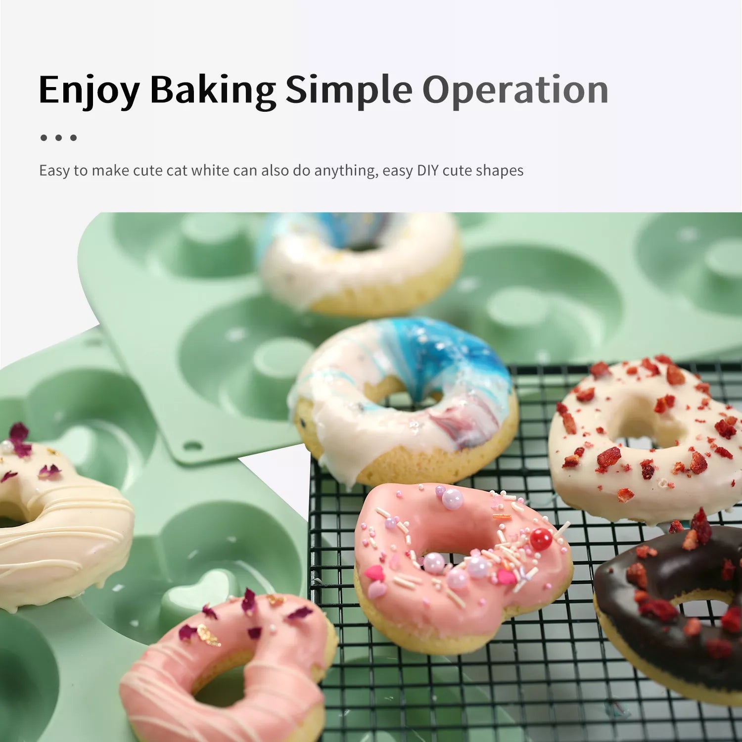 Silicone Heart Donut Pan