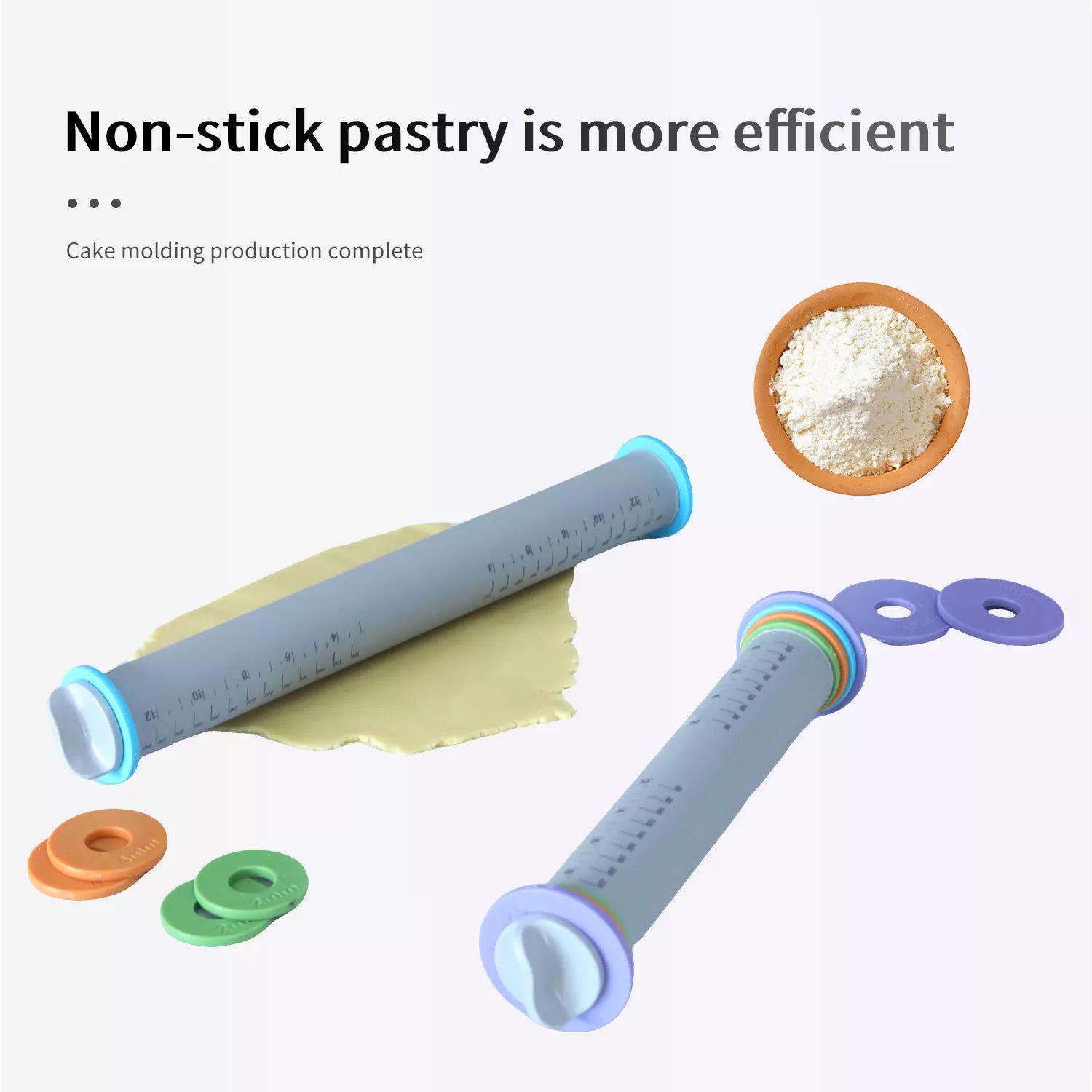 Silicone Flour Rolling Pin