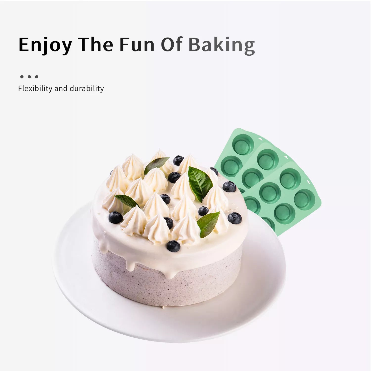 6-Cavity Hollow Round Cup Mousse Silicone Mold