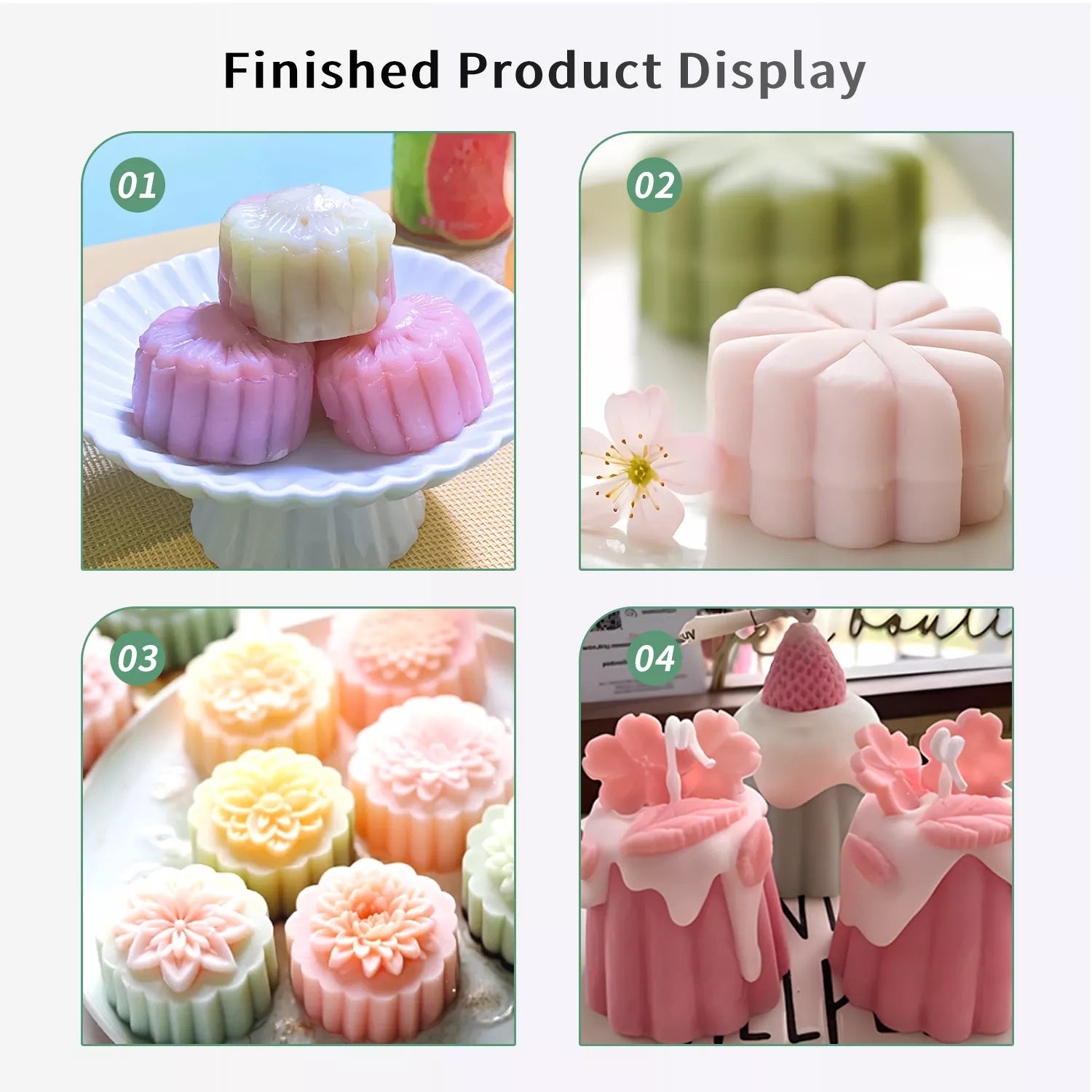 12 Cavities Flower Cake Mold