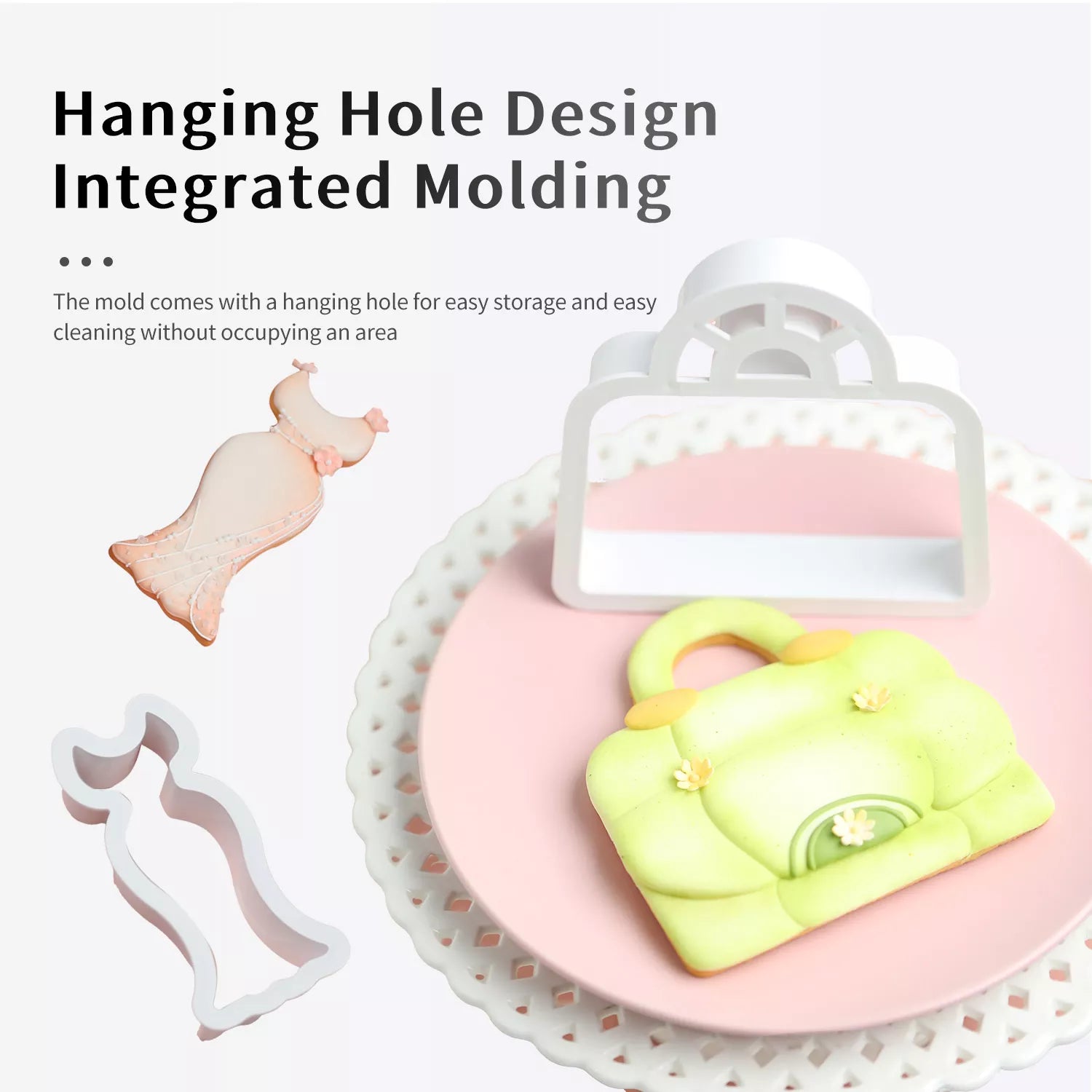 Skirt, High-Heeled Shoes, Handbag Cutting Mold Set