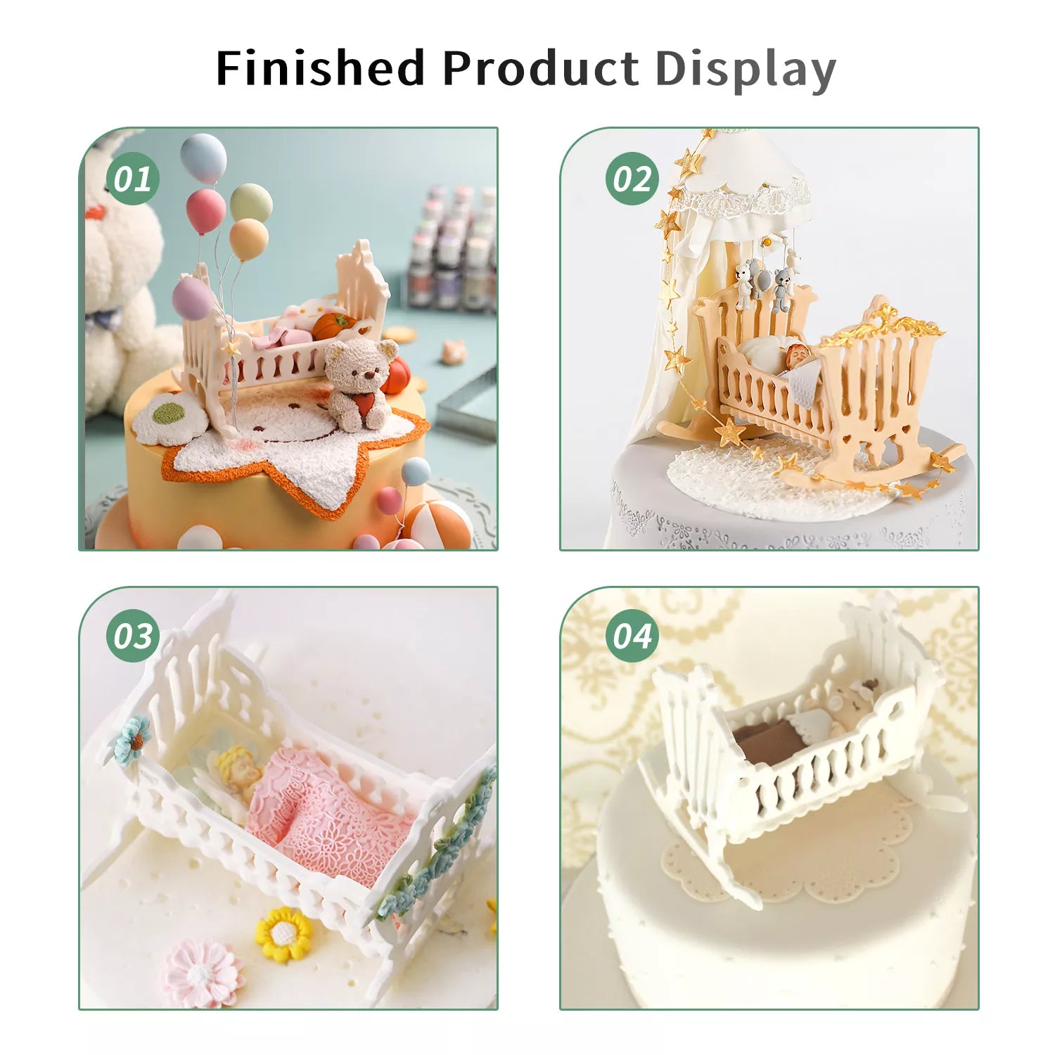 Crib-Shaped Fondant Cutter
