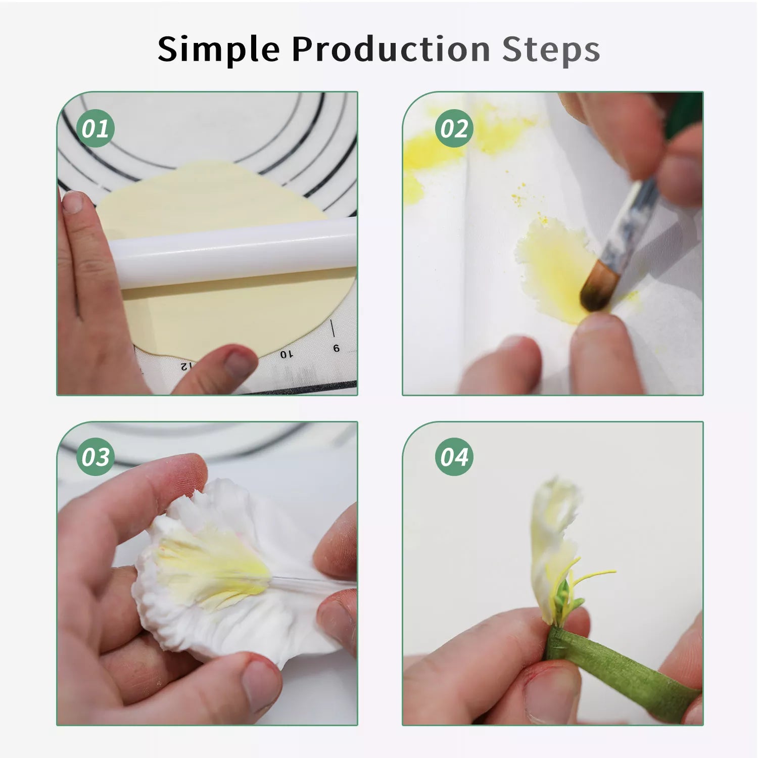 Realistic Bearded Iris and Dutchman's Breeches Sugar Paste Cutting And Embossing Silicone Mold Set