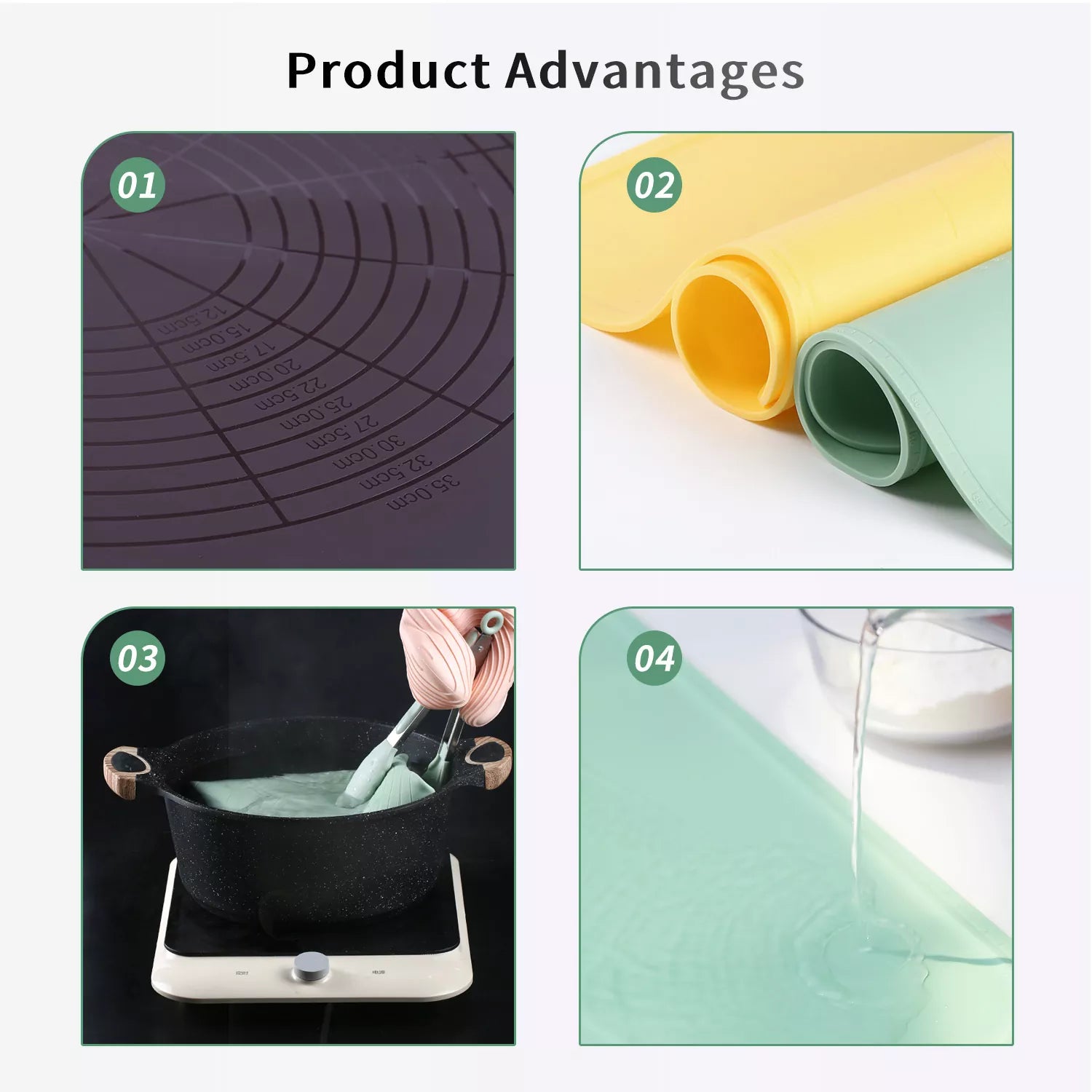 Small-Sized Silicone Kitchen Dough Mat