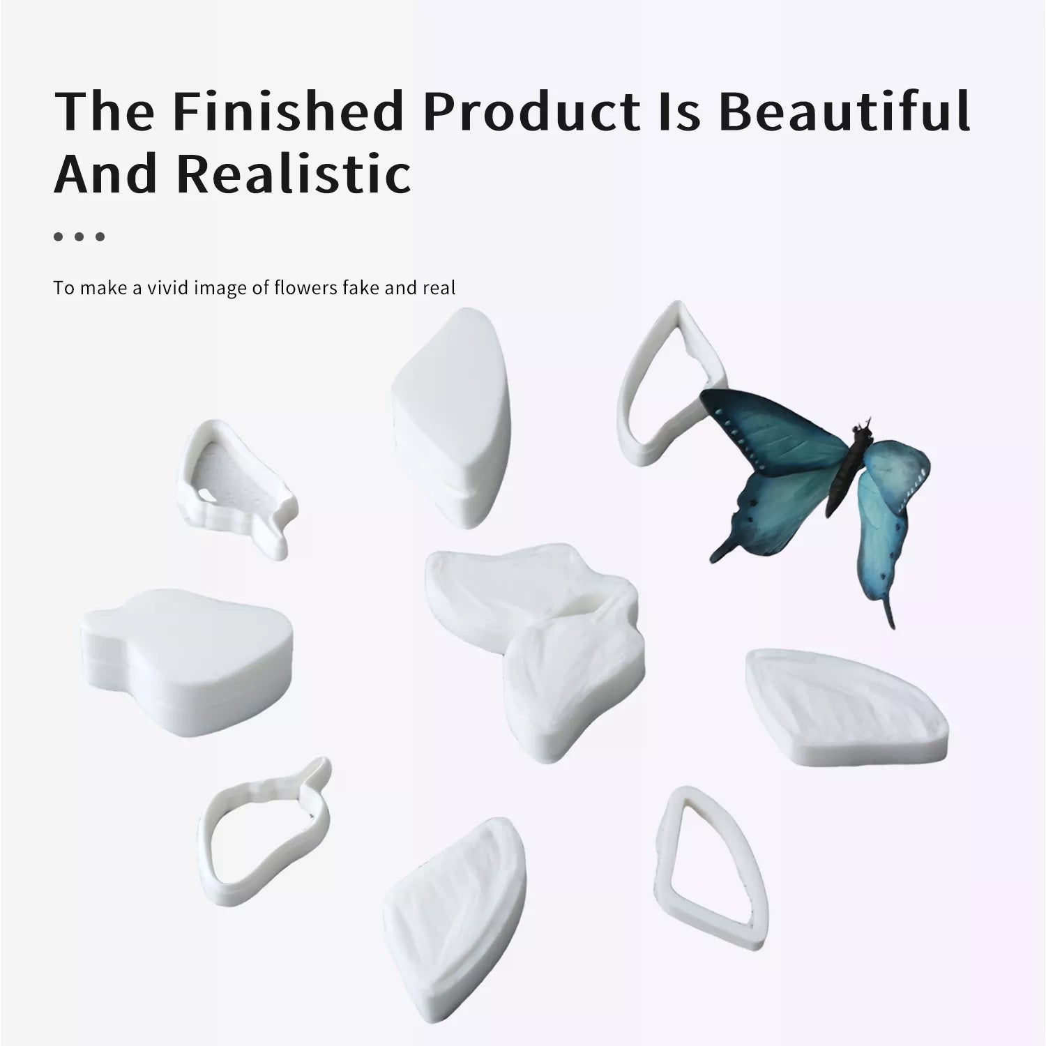 Realistic Butterfly Sugar Paste Cutting And Embossing Silicone Mold Set