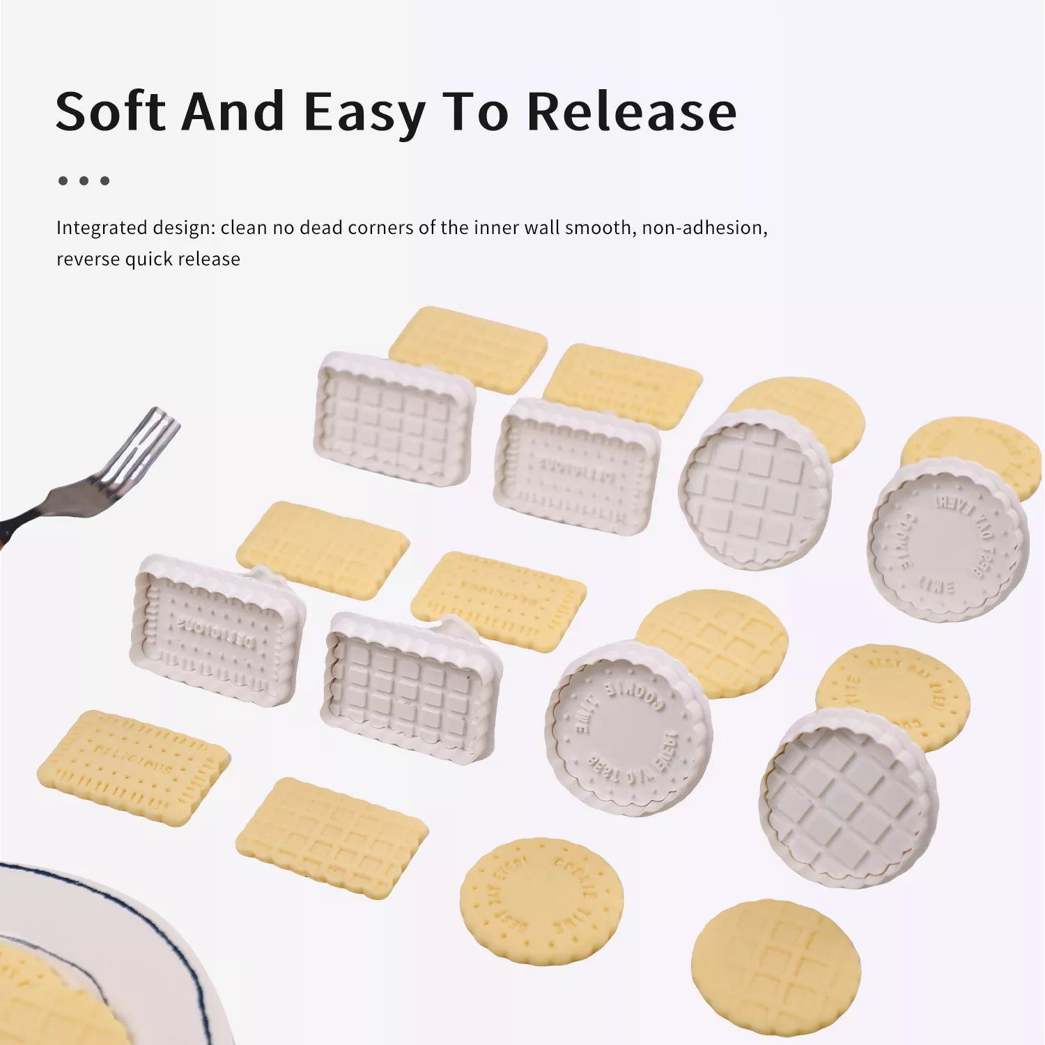 Japanese Style Cookie 4-Piece Cutter And Embossing Mold
