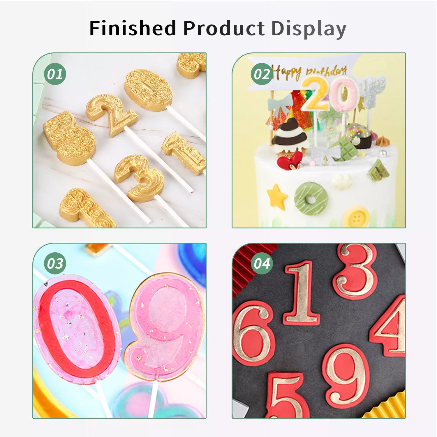 Number Lollipop Silicone Mold