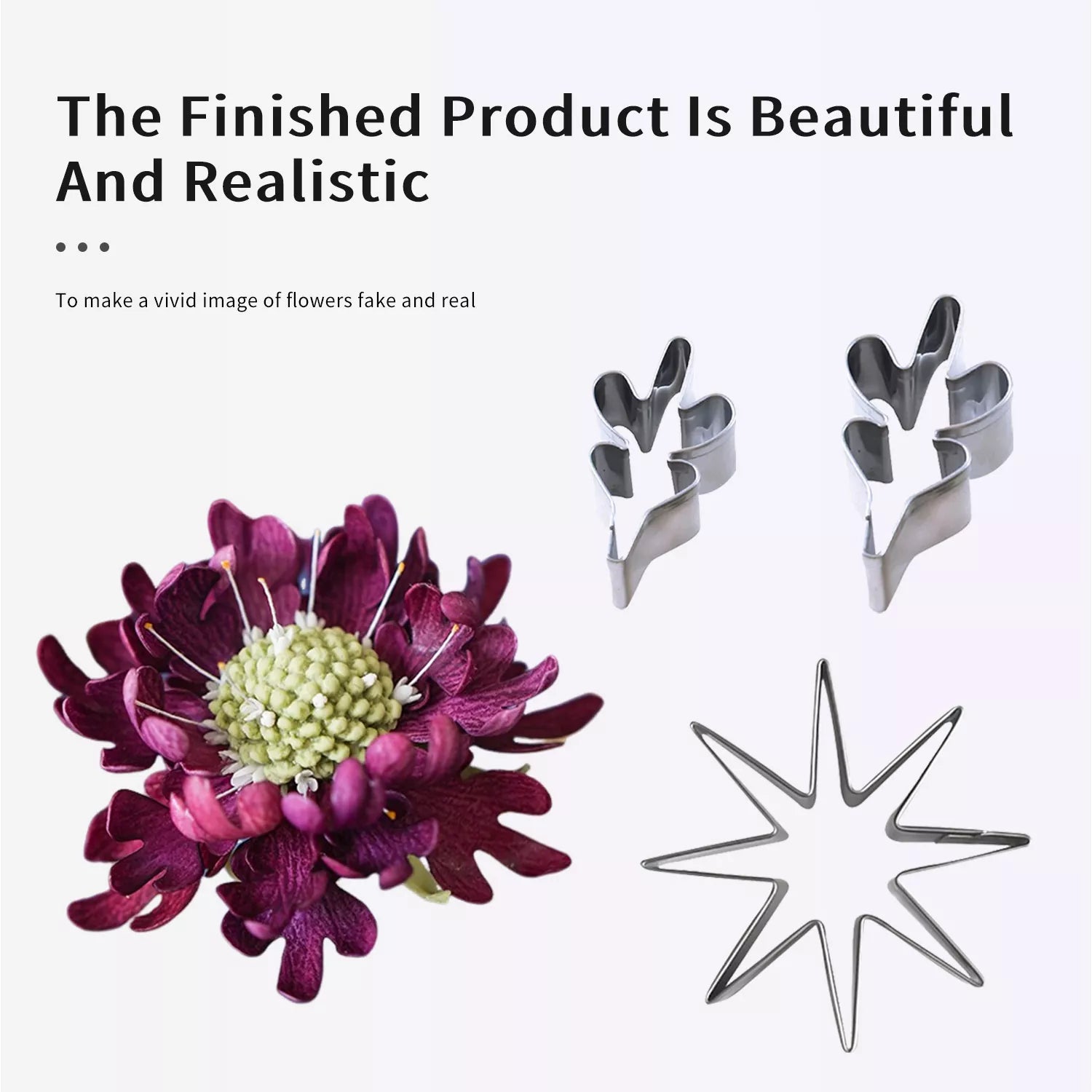Realistic Brunnera Sugar Paste Cutting And Embossing Silicone Mold Set