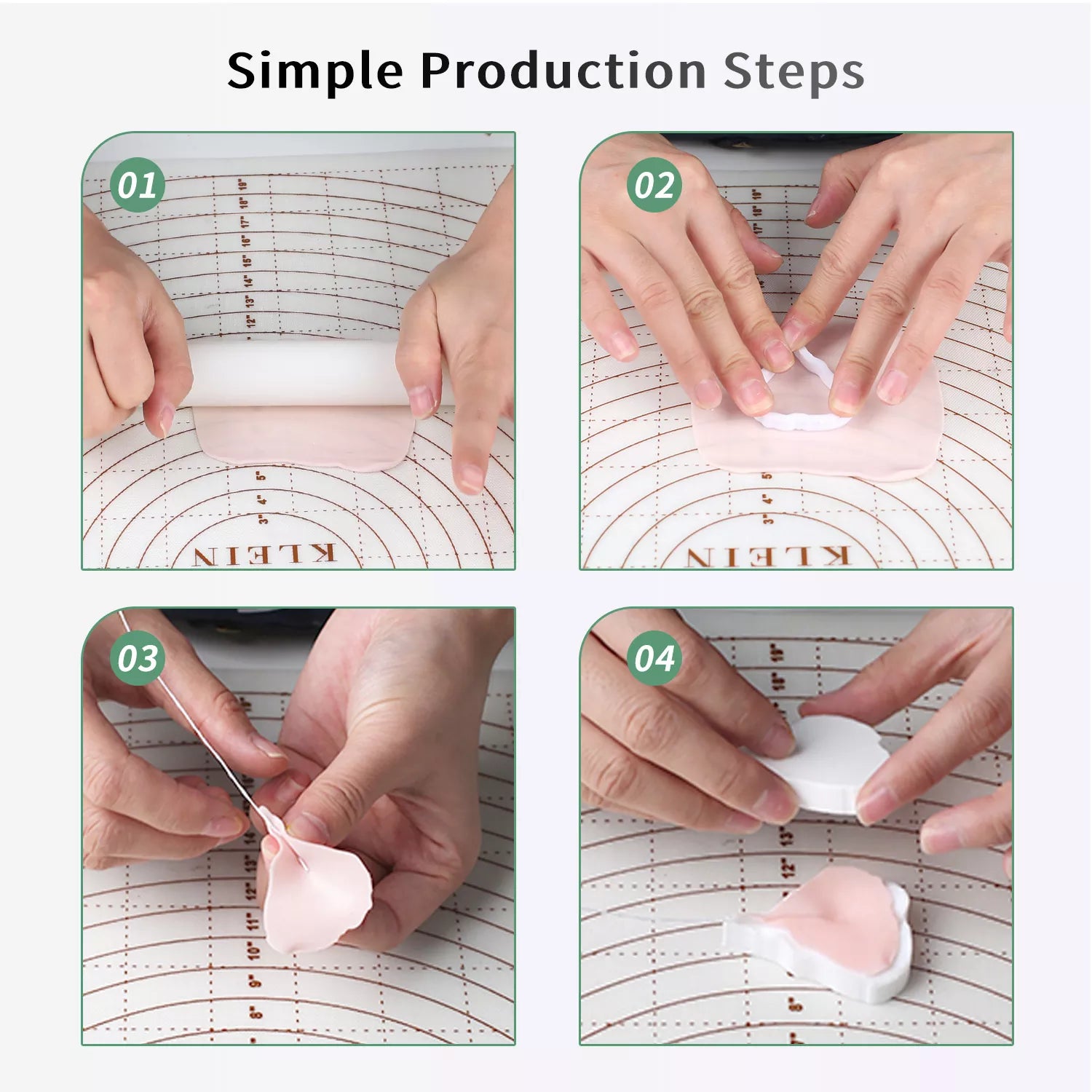 Realistic Dusty Miller Leaf Sugar Paste Cutting And Embossing Silicone Mold Set