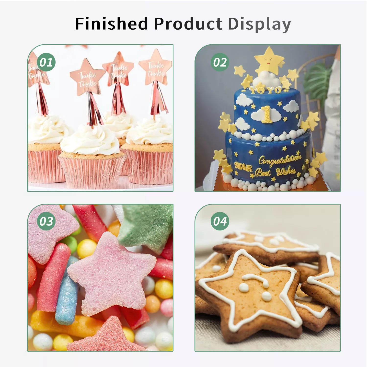 Star Light & Heart Silicone Mold