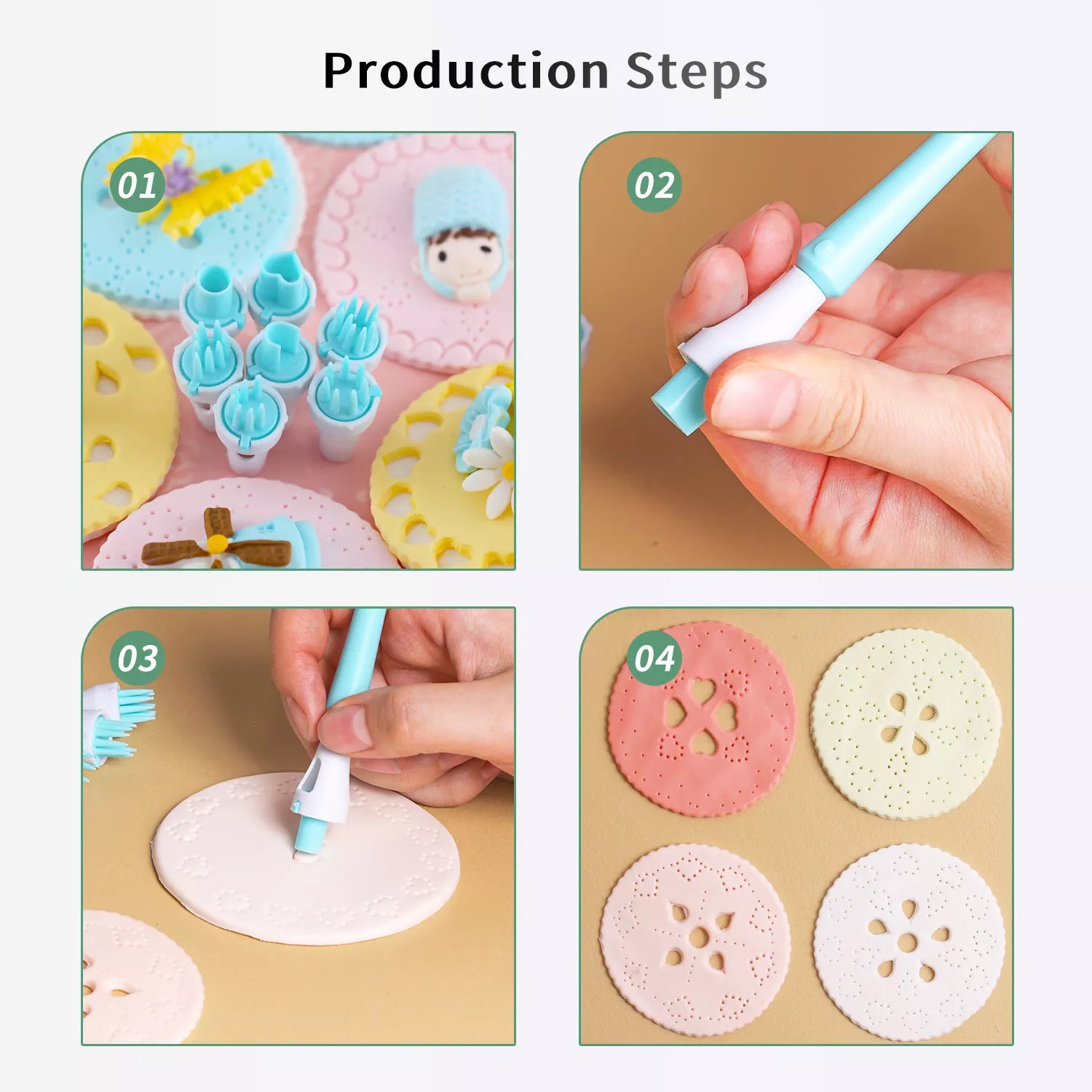 Fondant Texture Rod for Cake Decoration