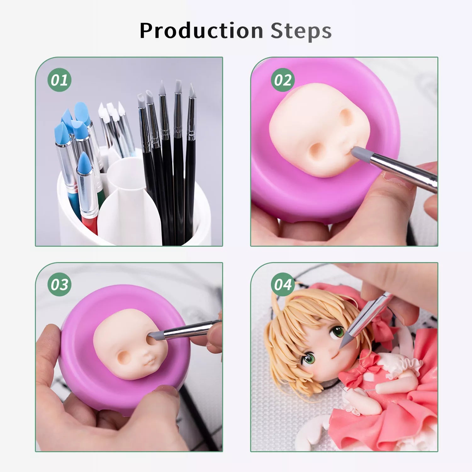 Fondant Shaping Silicone Pen