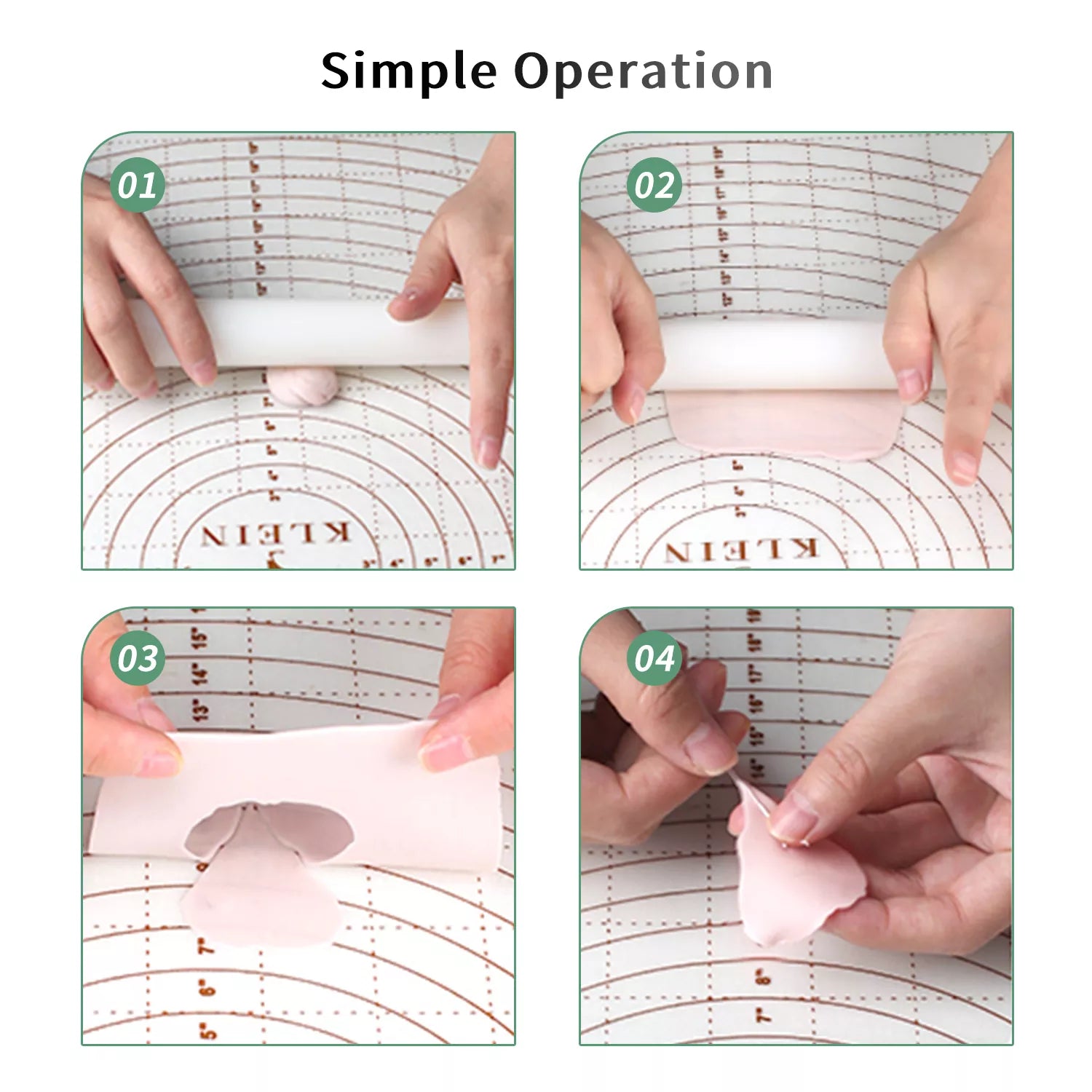 Realistic Peony Sugar Paste Cutting And Embossing Silicone Mold Set