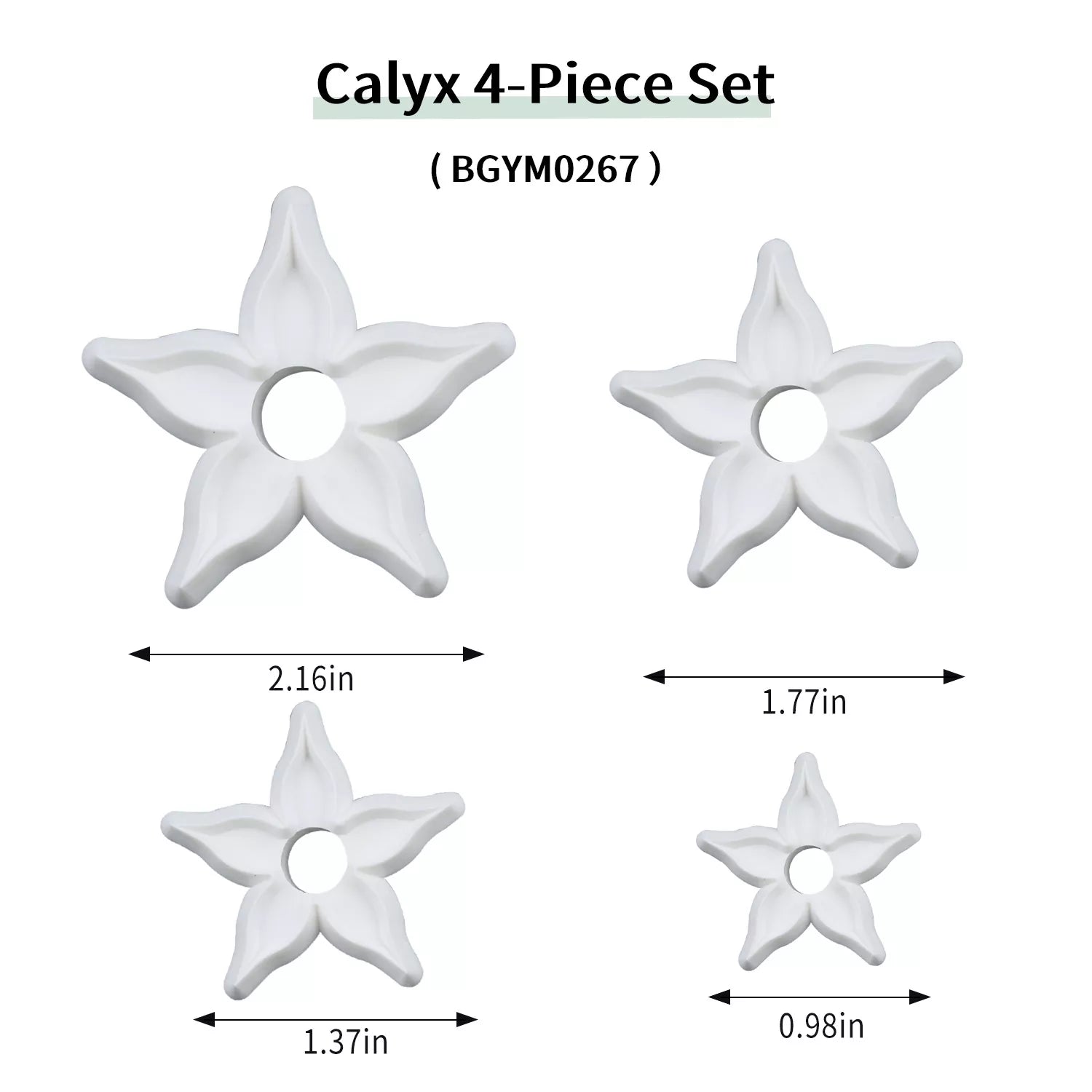 Fondant Flower Calyx Silicone Mold